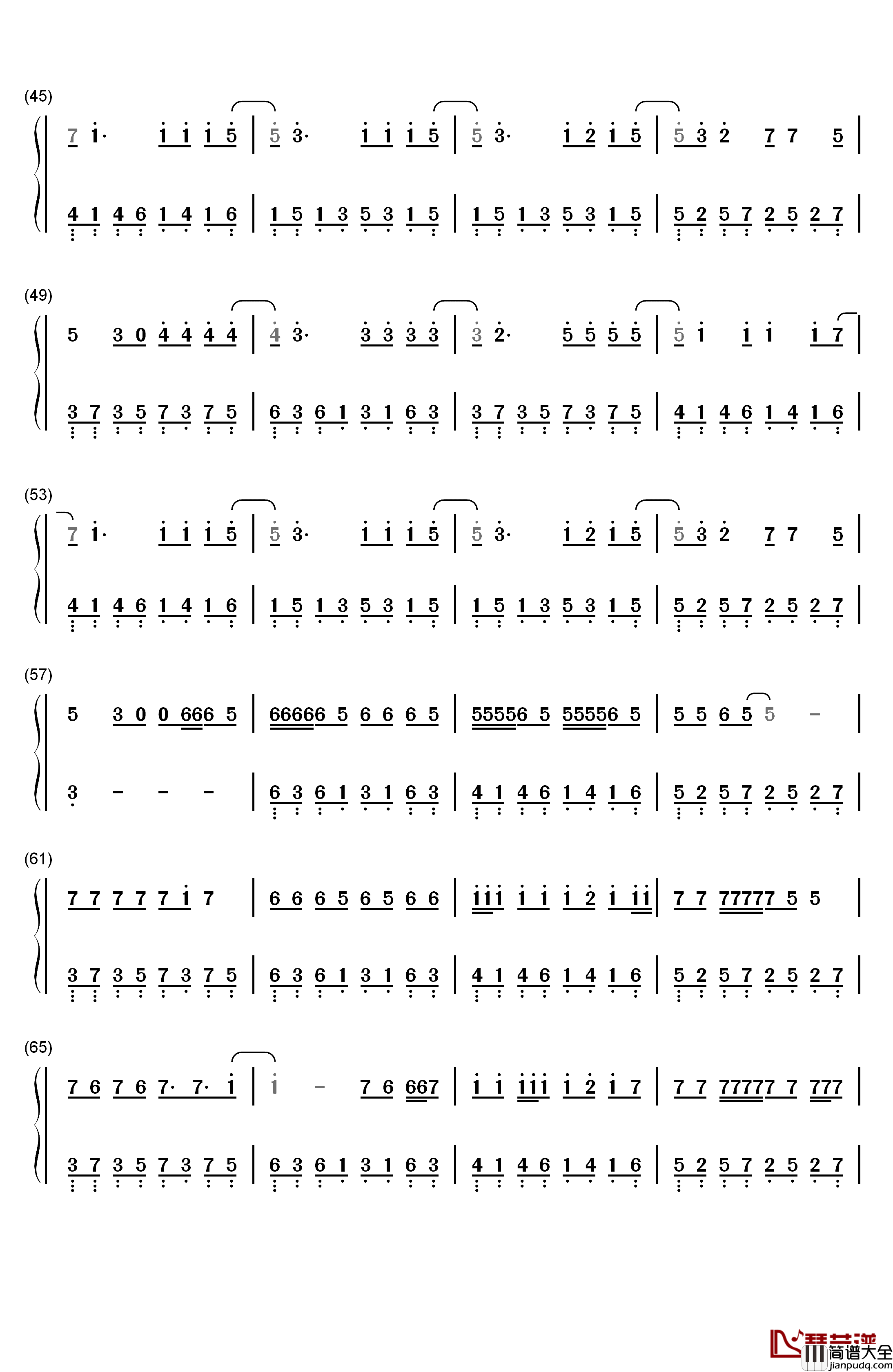 Reset钢琴简谱_数字双手_Tiger_JK_Feat._진실