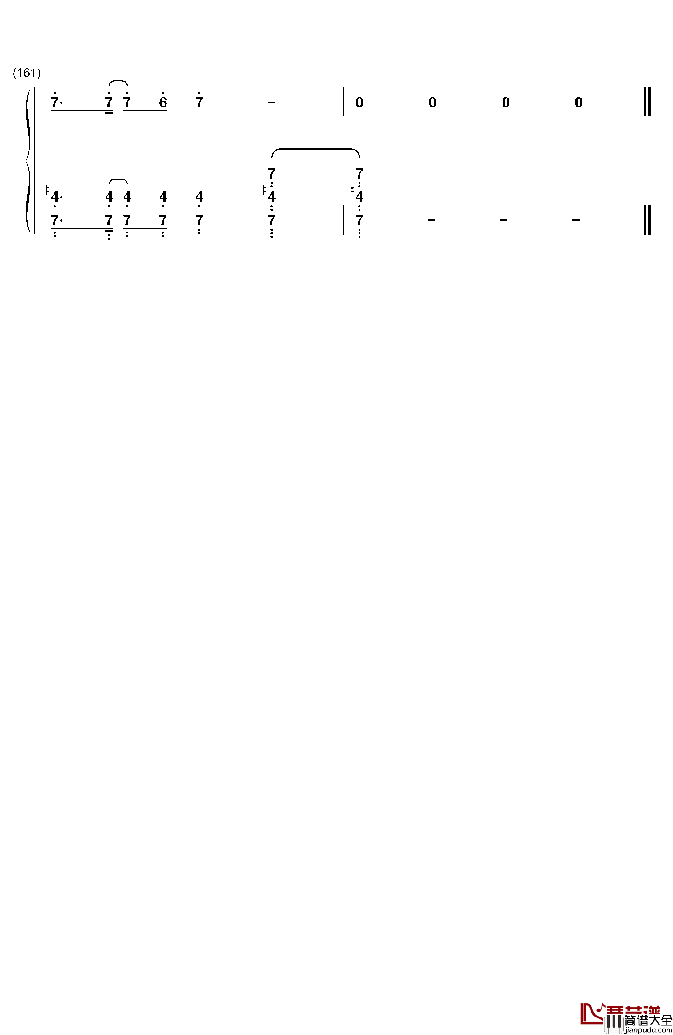 千本樱简单版钢琴简谱_数字双手_初音未来