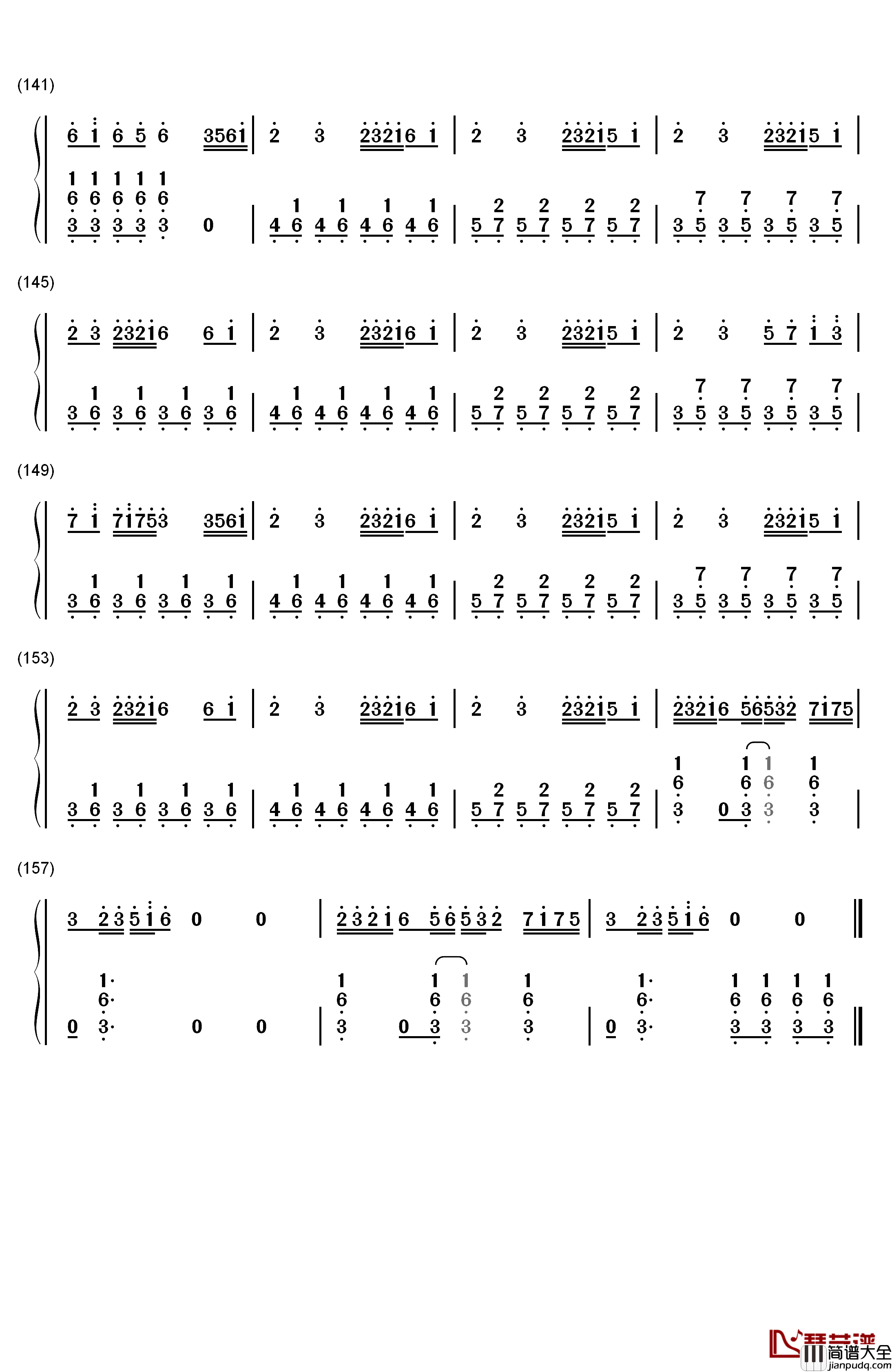 六兆年と一夜物語钢琴简谱_数字双手_Kemu