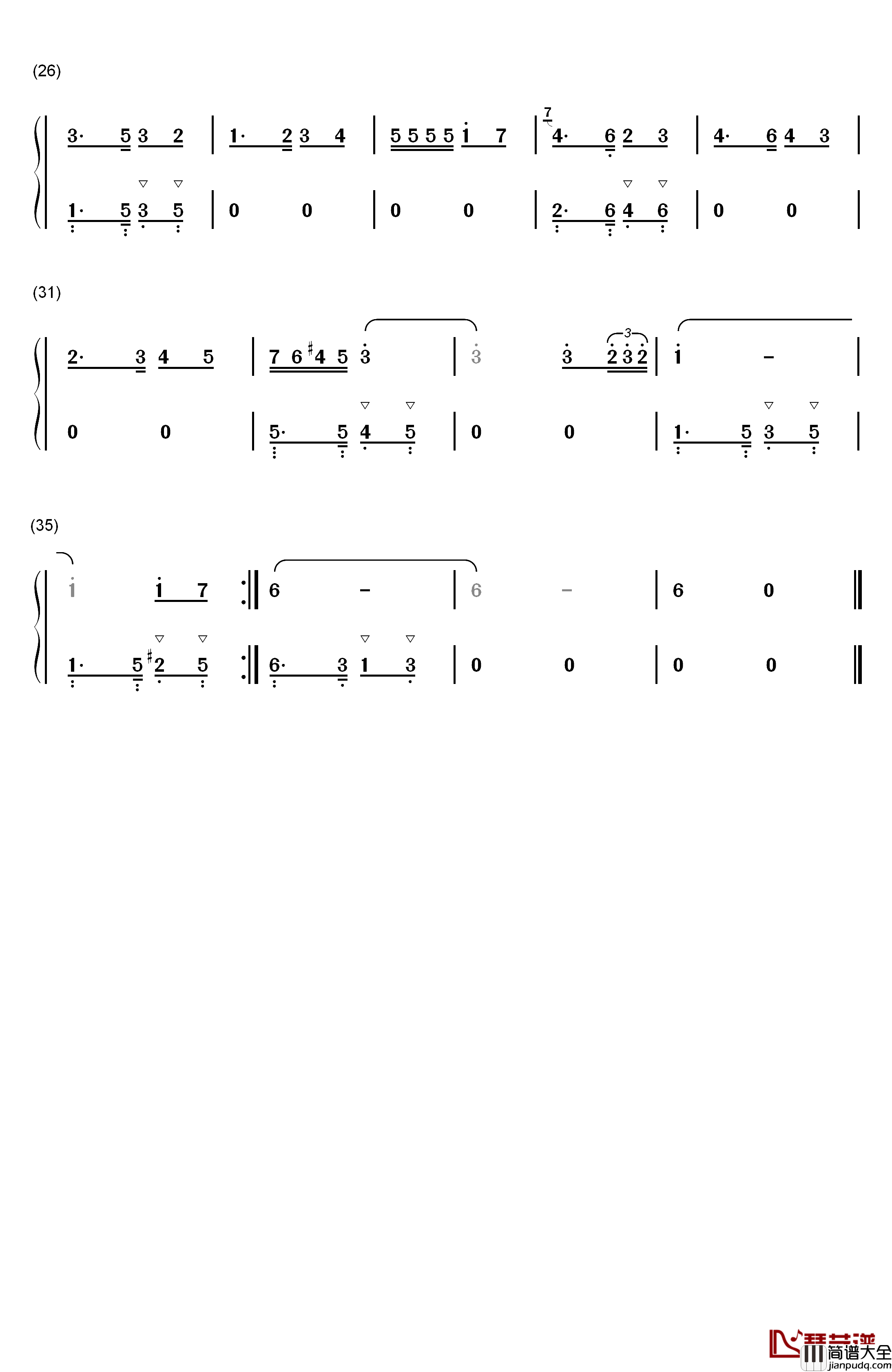 哈巴涅拉舞曲钢琴简谱_数字双手_乔治•比才