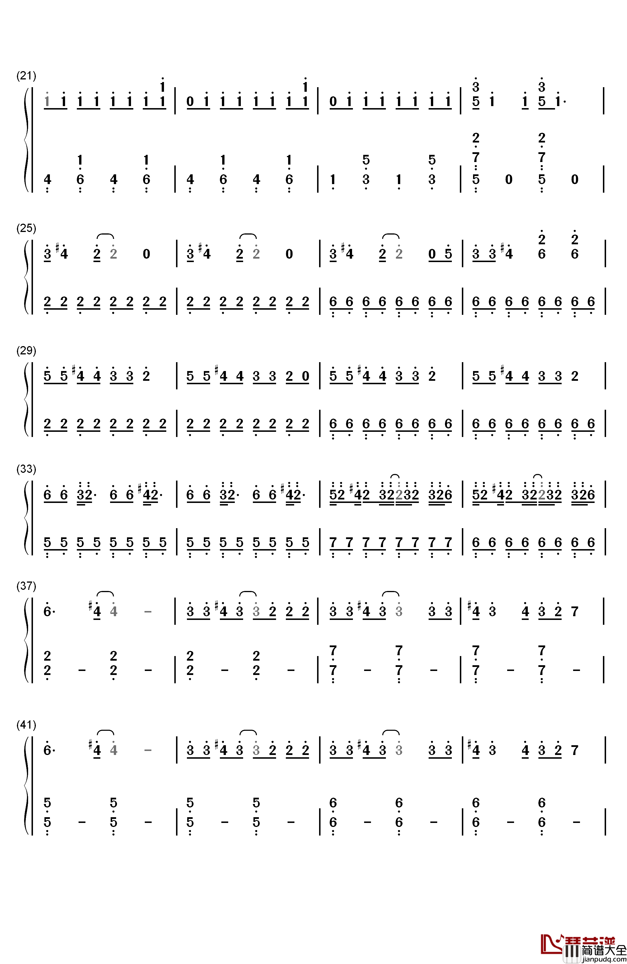 Sweeter_Than_Fiction钢琴简谱_数字双手_Taylor_Swift