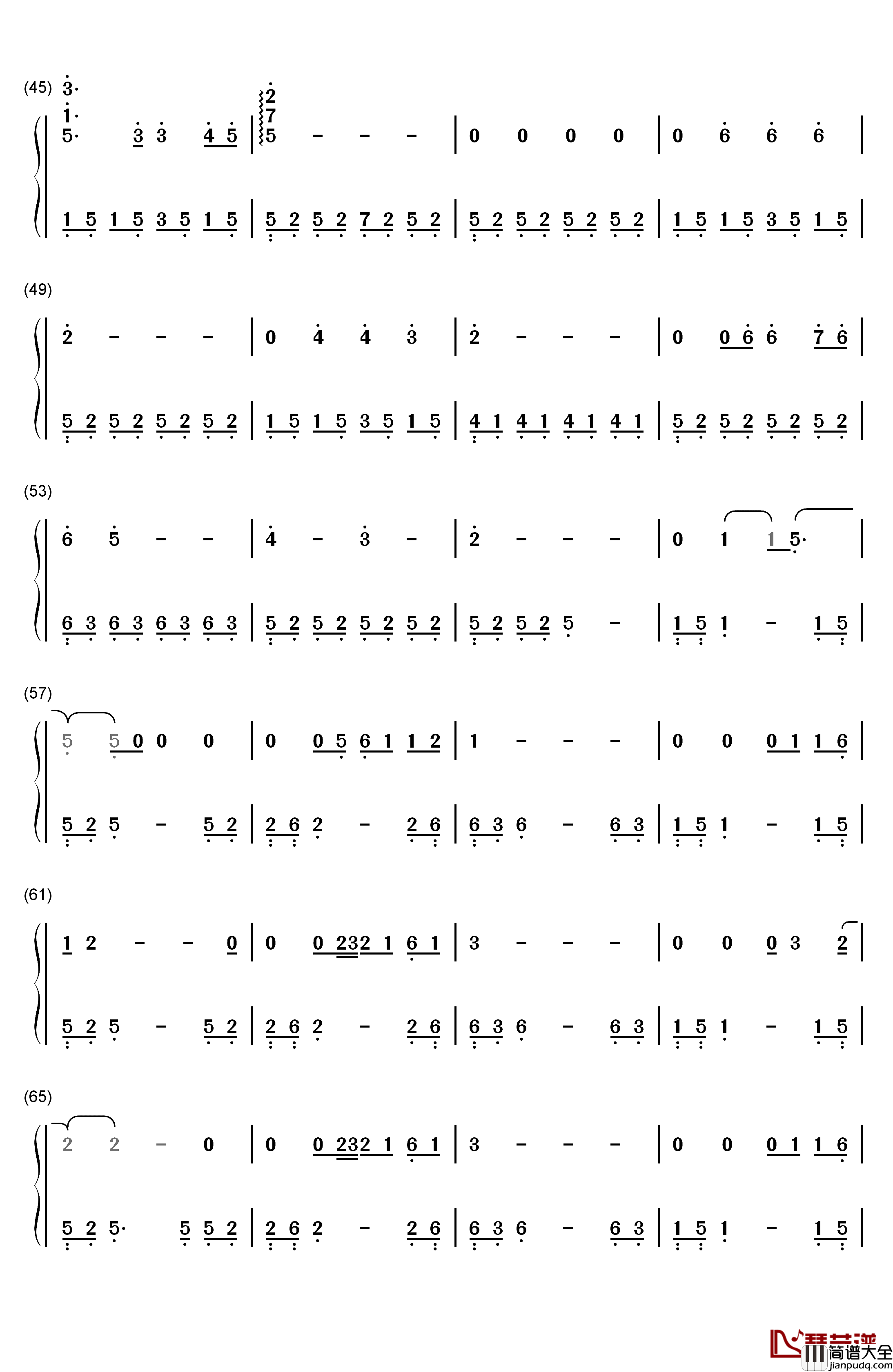 Into_The_West钢琴简谱_数字双手_Annie_Lennox