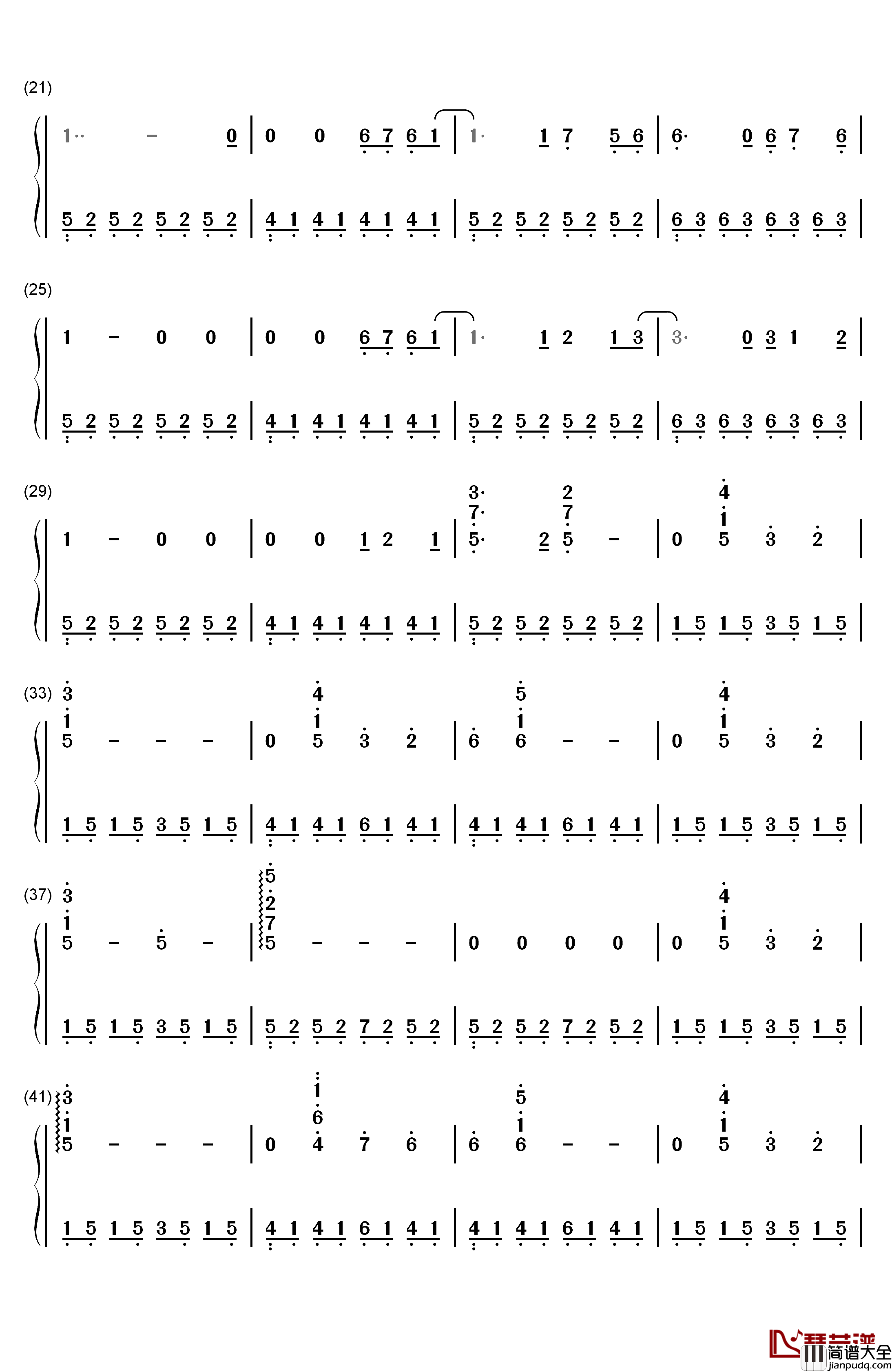 Into_The_West钢琴简谱_数字双手_Annie_Lennox