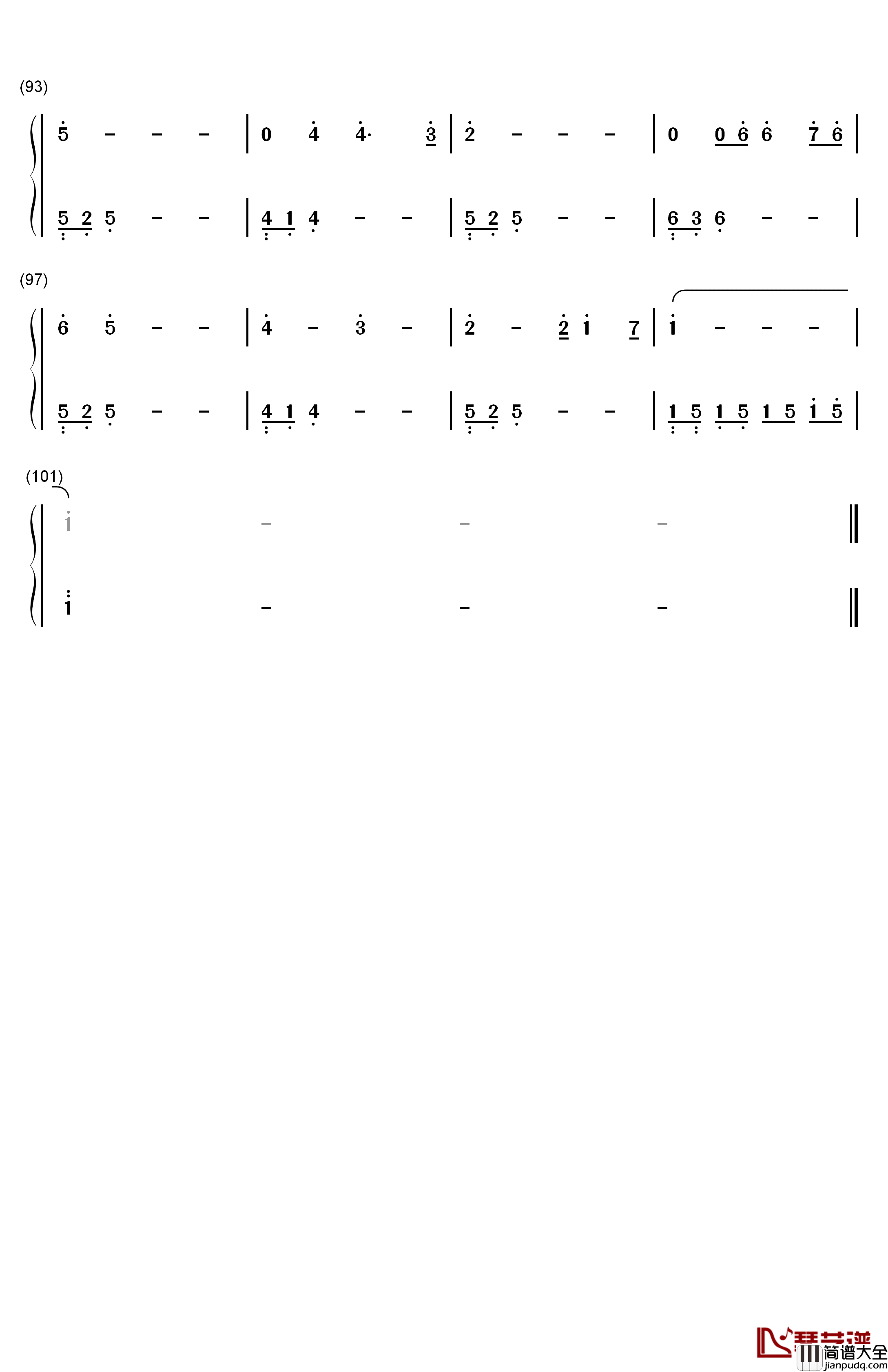 Into_The_West钢琴简谱_数字双手_Annie_Lennox