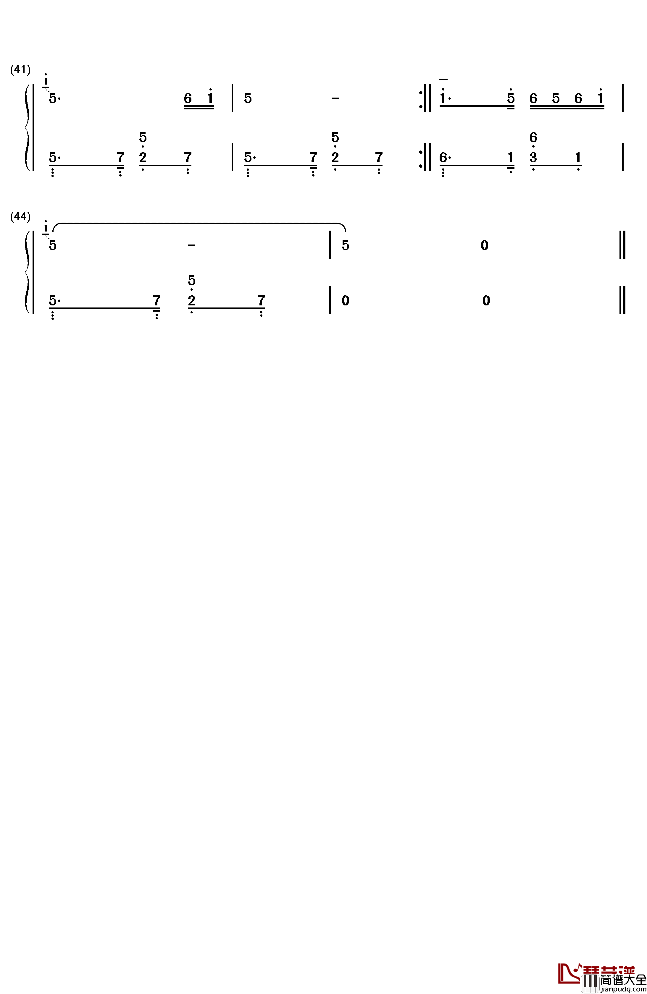 人说山西好风光钢琴简谱_数字双手_郭兰英