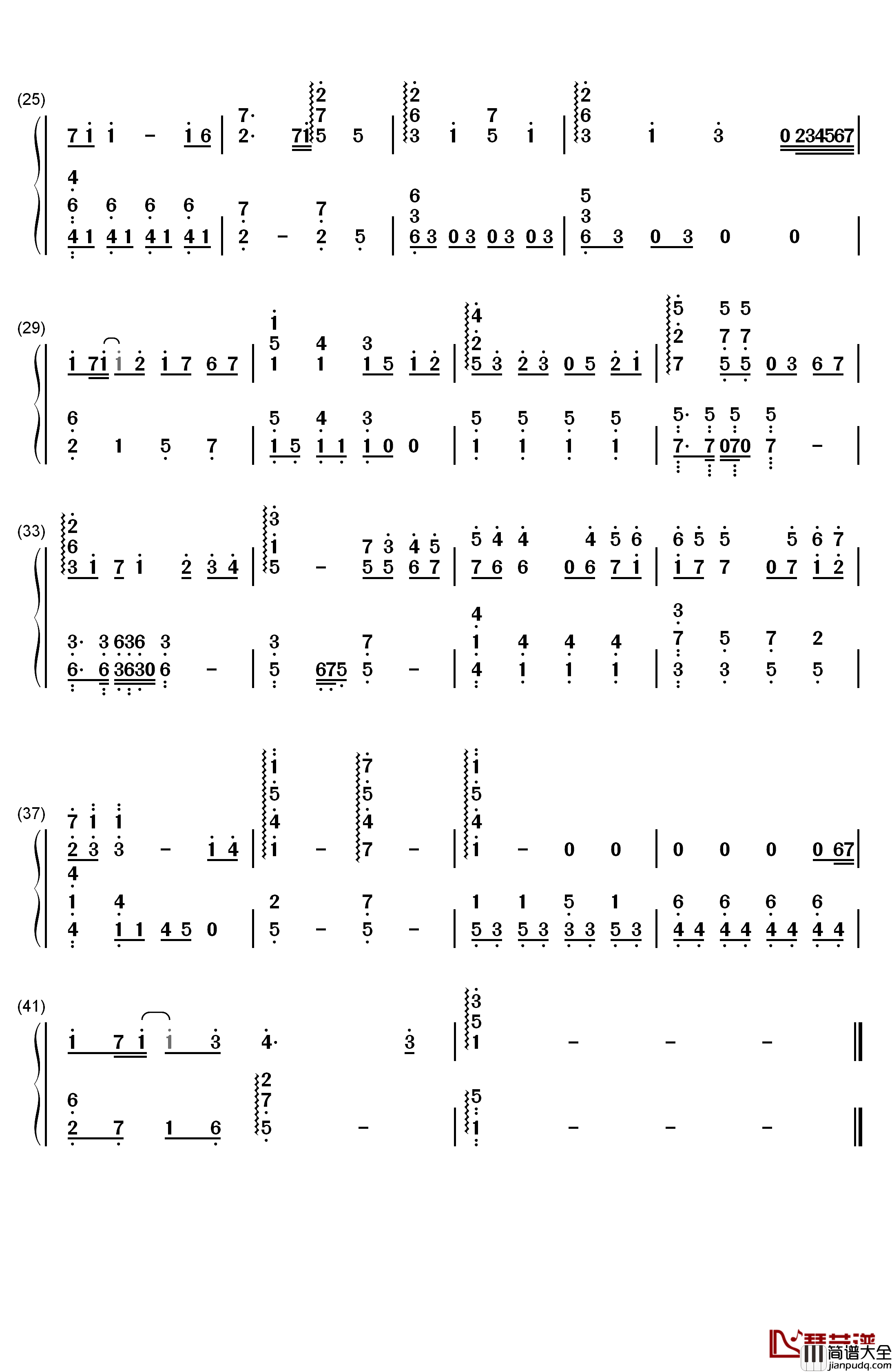 一途な思い钢琴简谱_数字双手_安濑圣