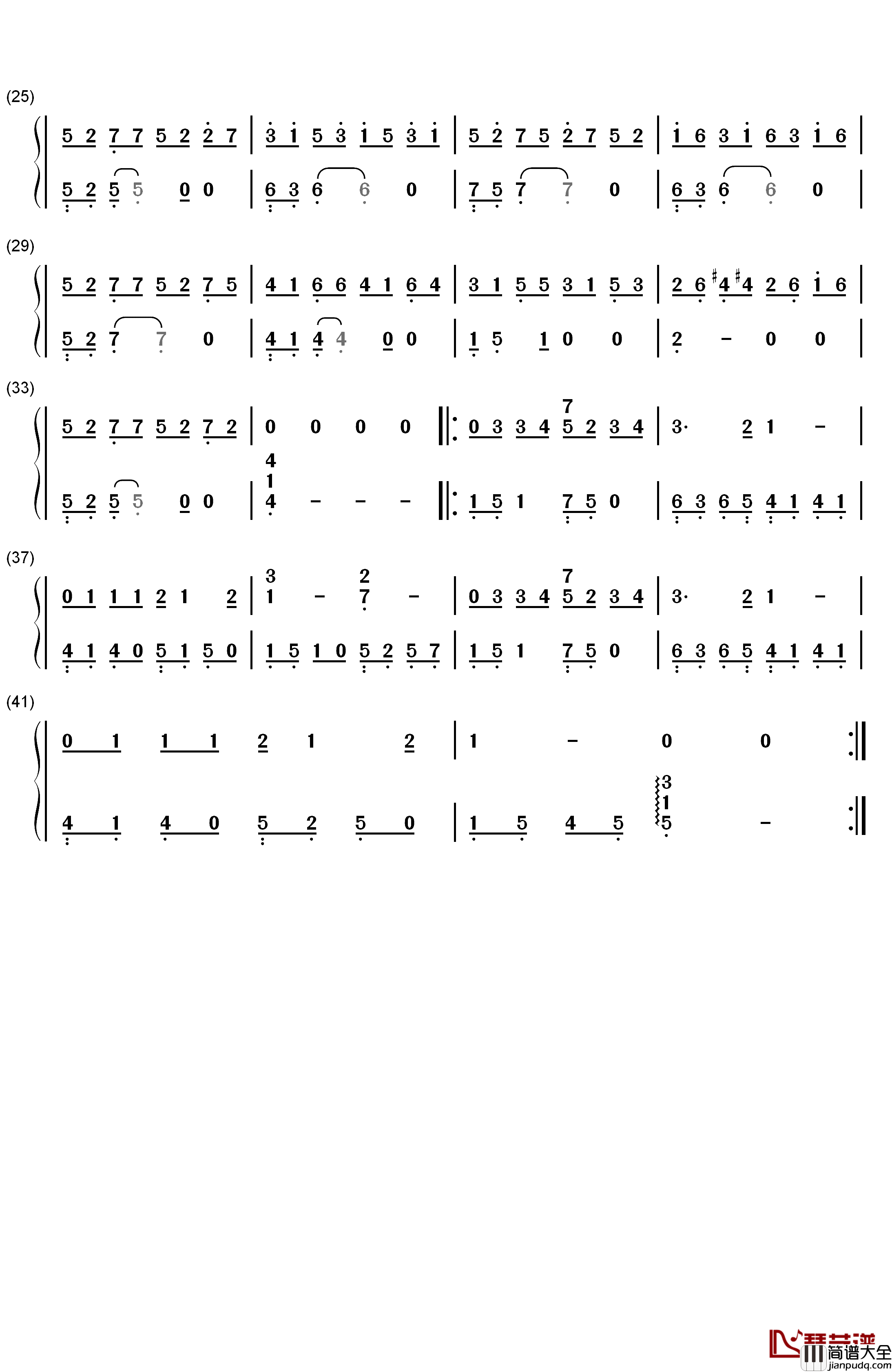 阳光下安静的猫钢琴简谱_数字双手_未知