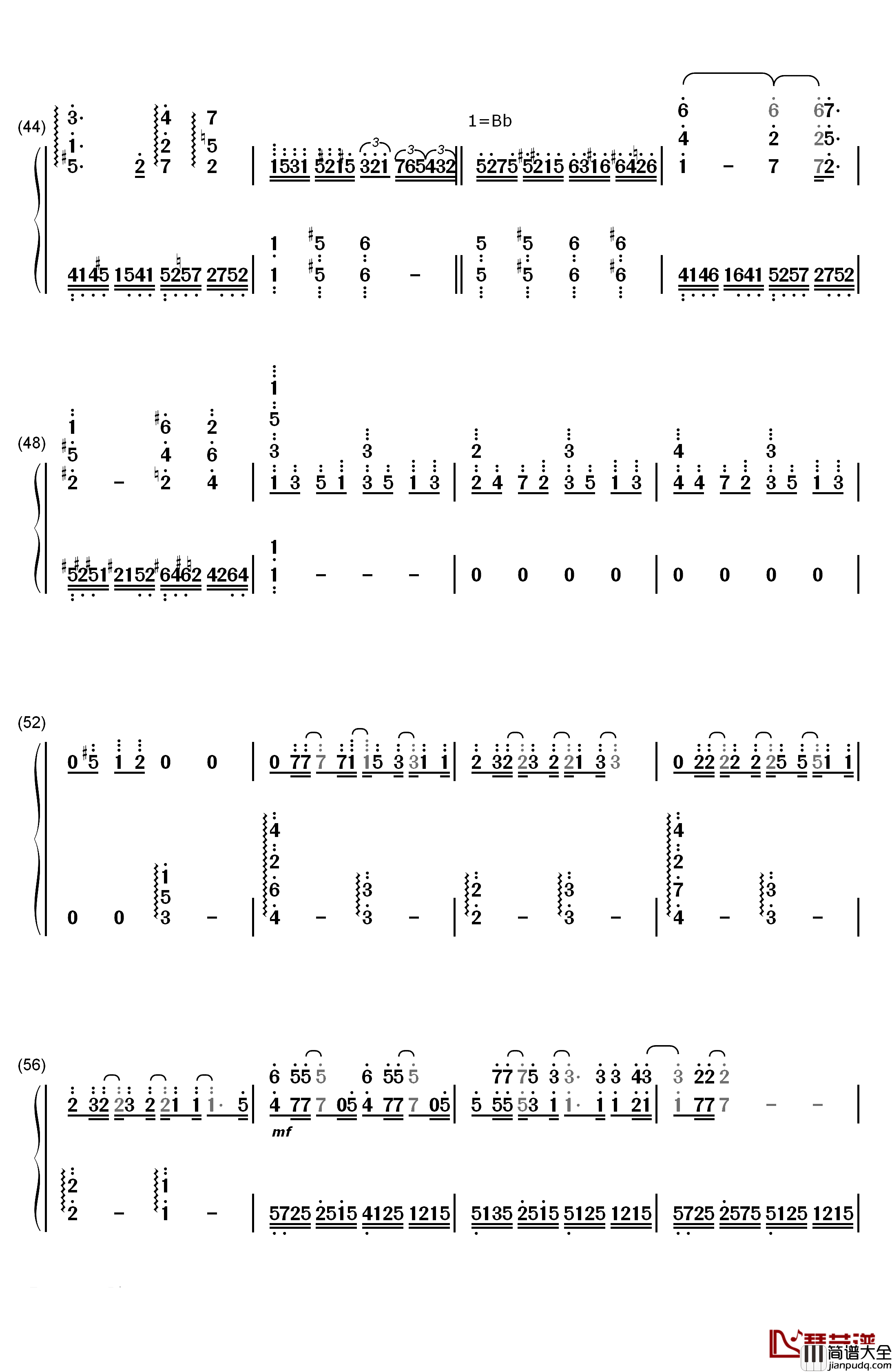 罪の名前钢琴简谱_数字双手_初音未来_Ryo