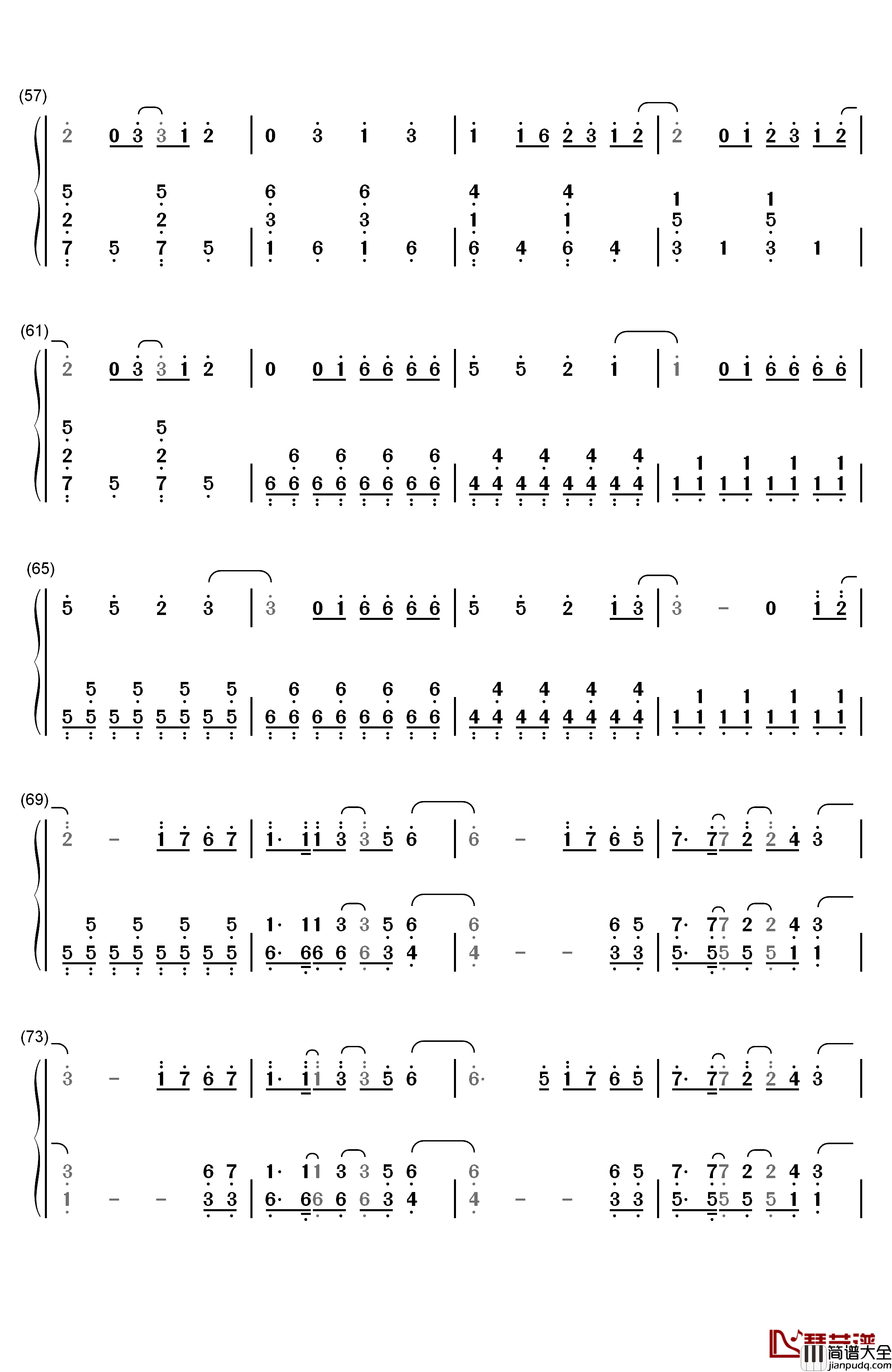 Neon_Lights钢琴简谱_数字双手_Demi_Lovato