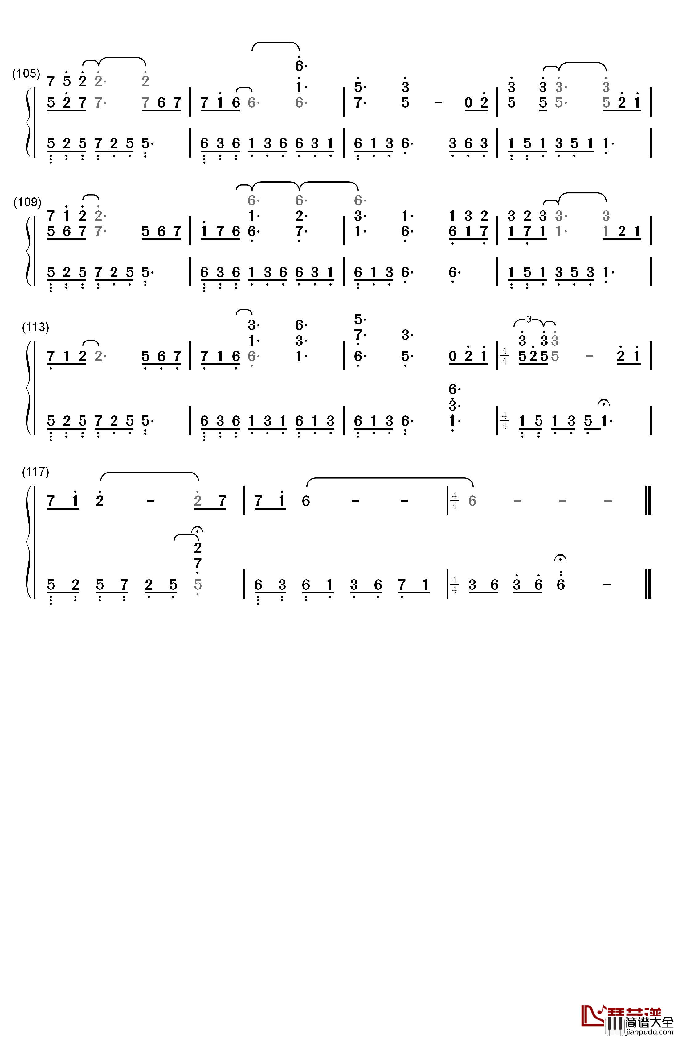 Felitsa(费丽萨)钢琴简谱_数字双手_雅尼