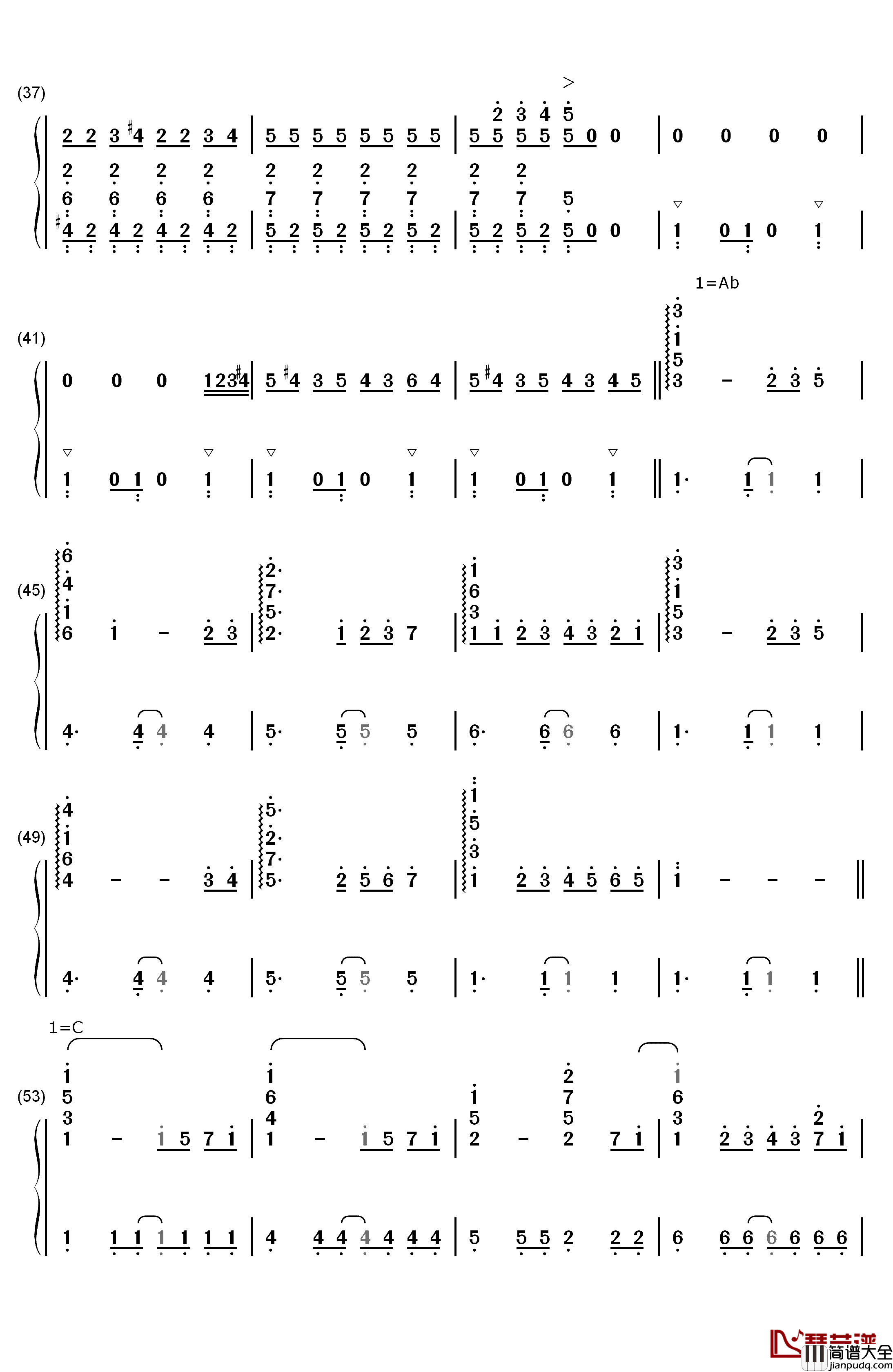 The_Sims_Theme钢琴简谱_数字双手_Steve_Jablonsky