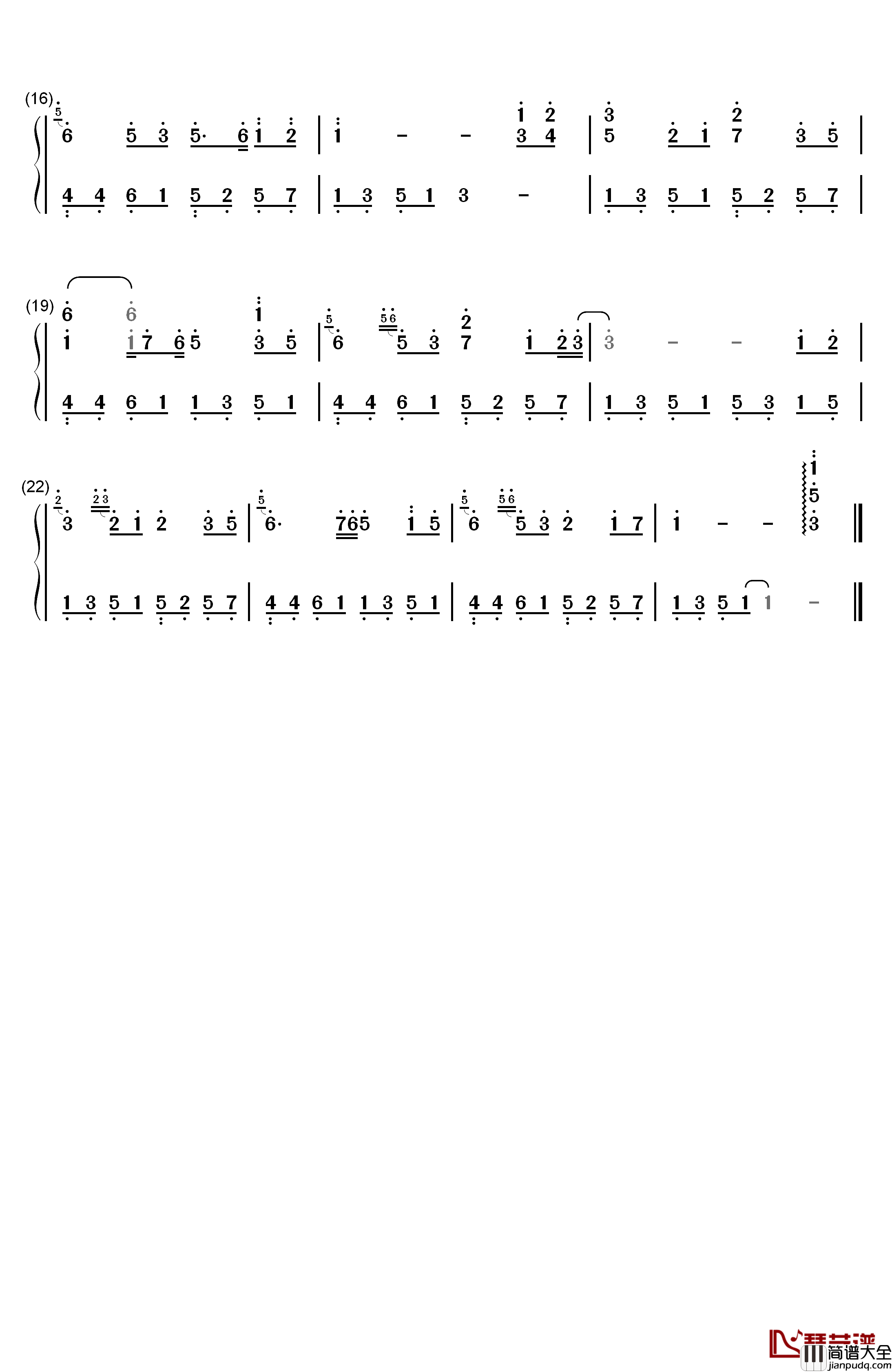 爱尔兰画眉(漫步神秘园)钢琴简谱_数字双手_Joanie_Madden