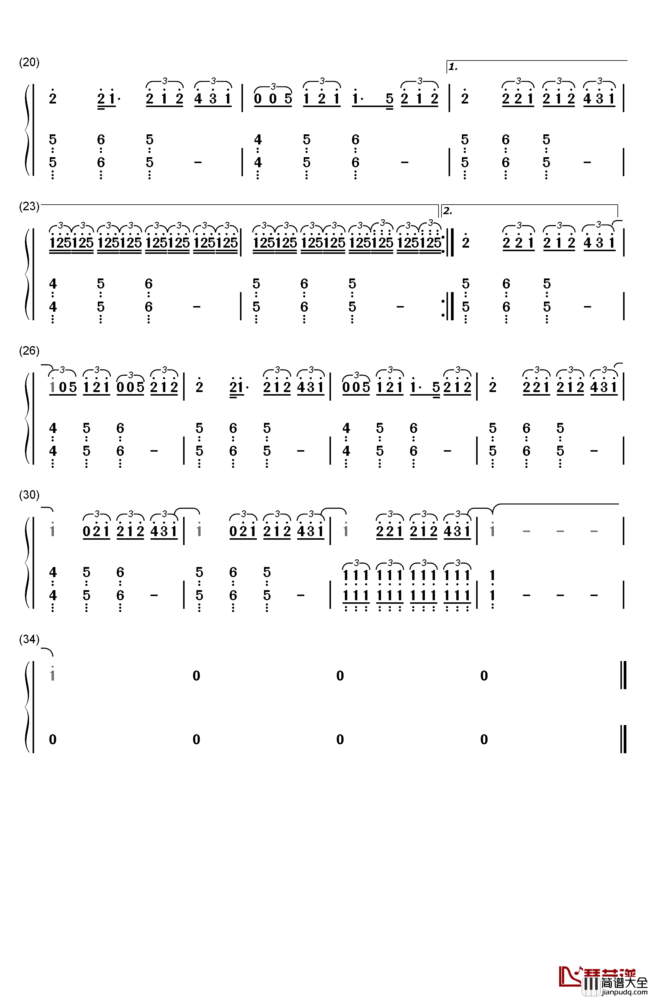 History_Maker钢琴简谱_数字双手_藤冈靛
