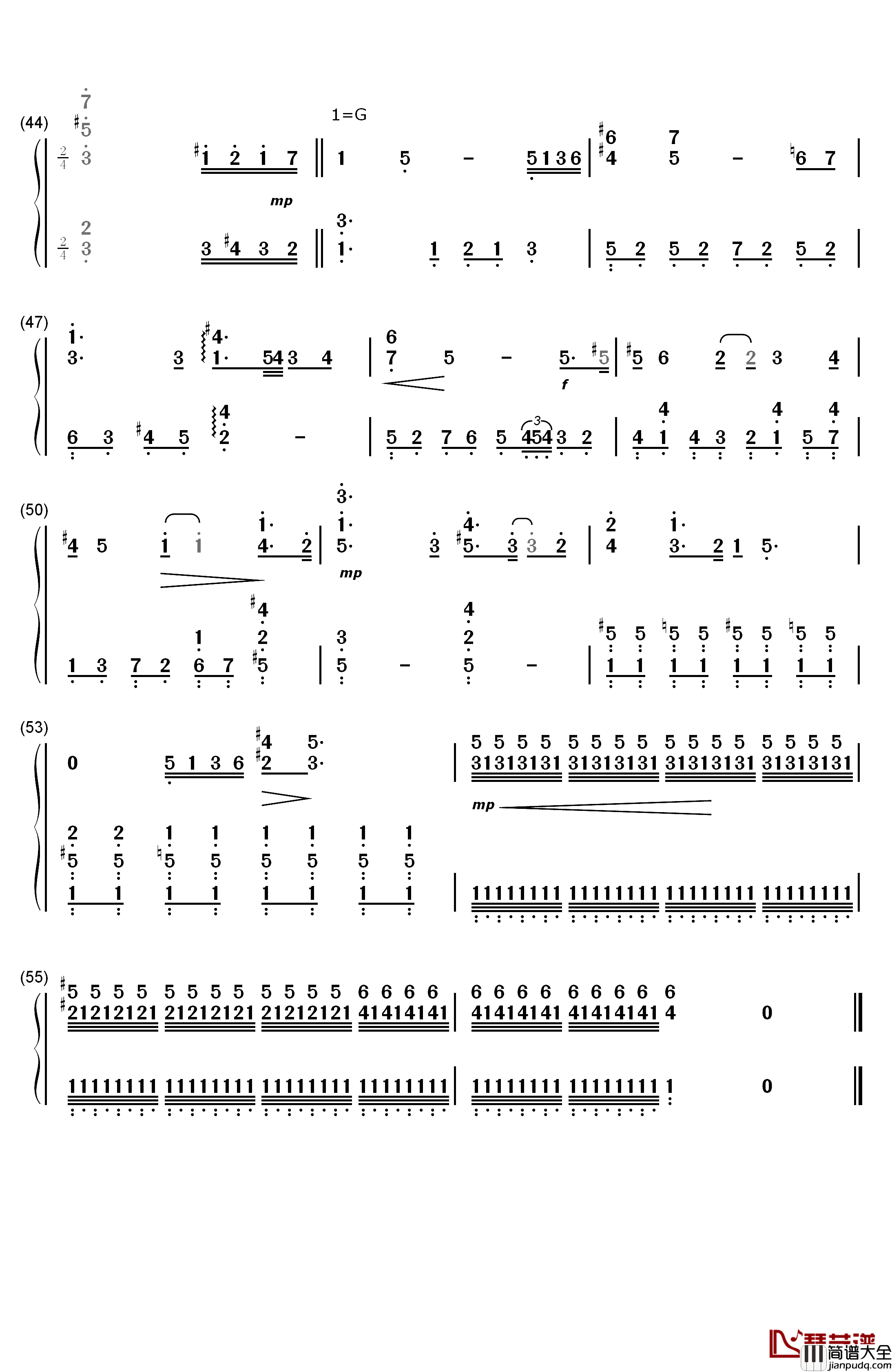 旅路（梦中飞行）钢琴简谱_数字双手_久石让_宫崎骏