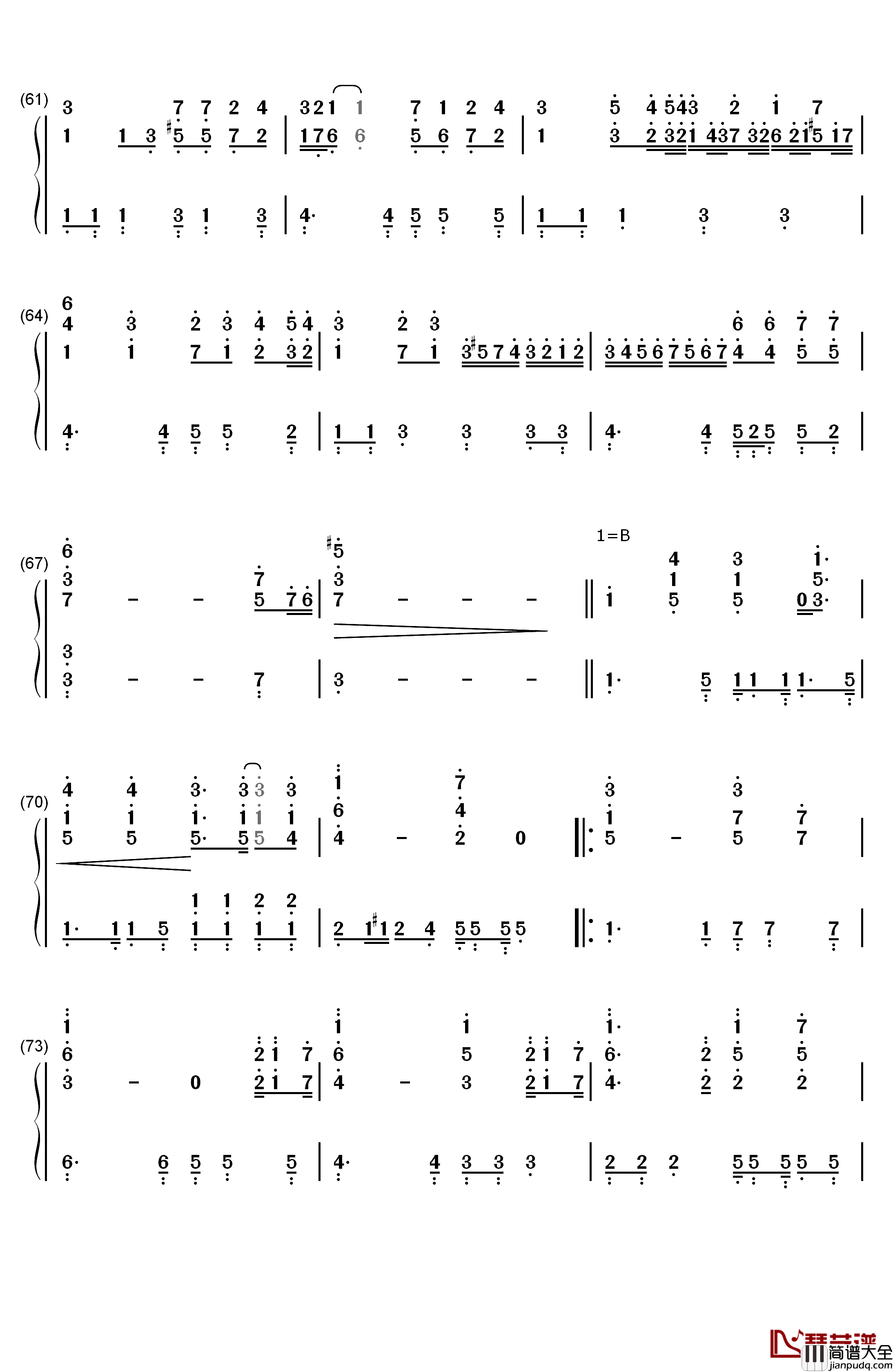 Endless_Rain钢琴简谱_数字双手_X_JAPAN