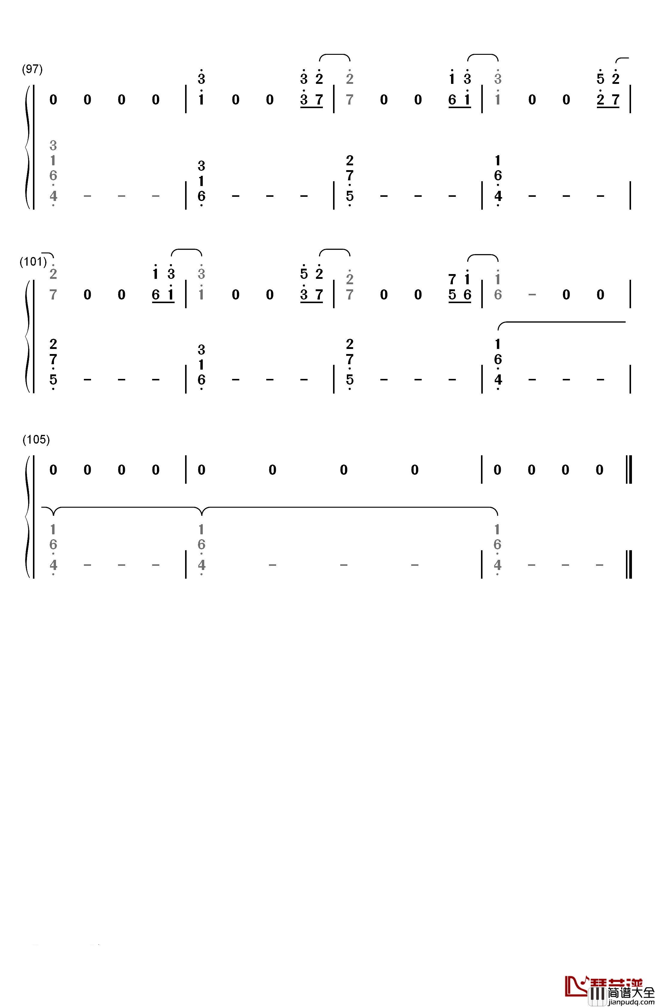 Six_Feet_Under钢琴简谱_数字双手_Billie_Eilish