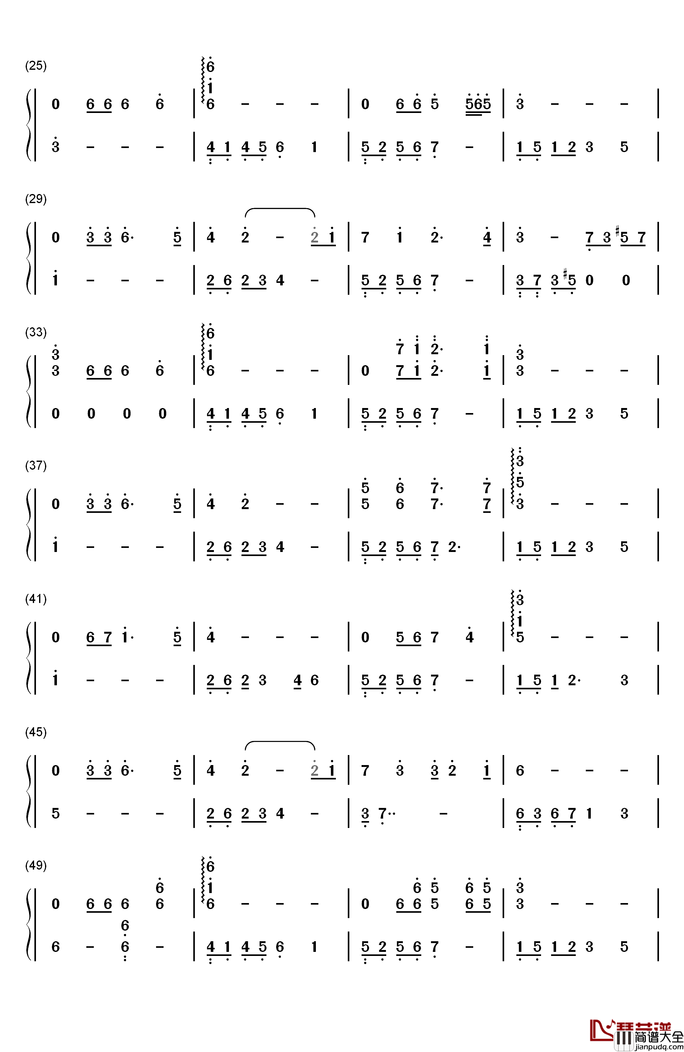 贝加尔湖畔钢琴简谱_数字双手_李健