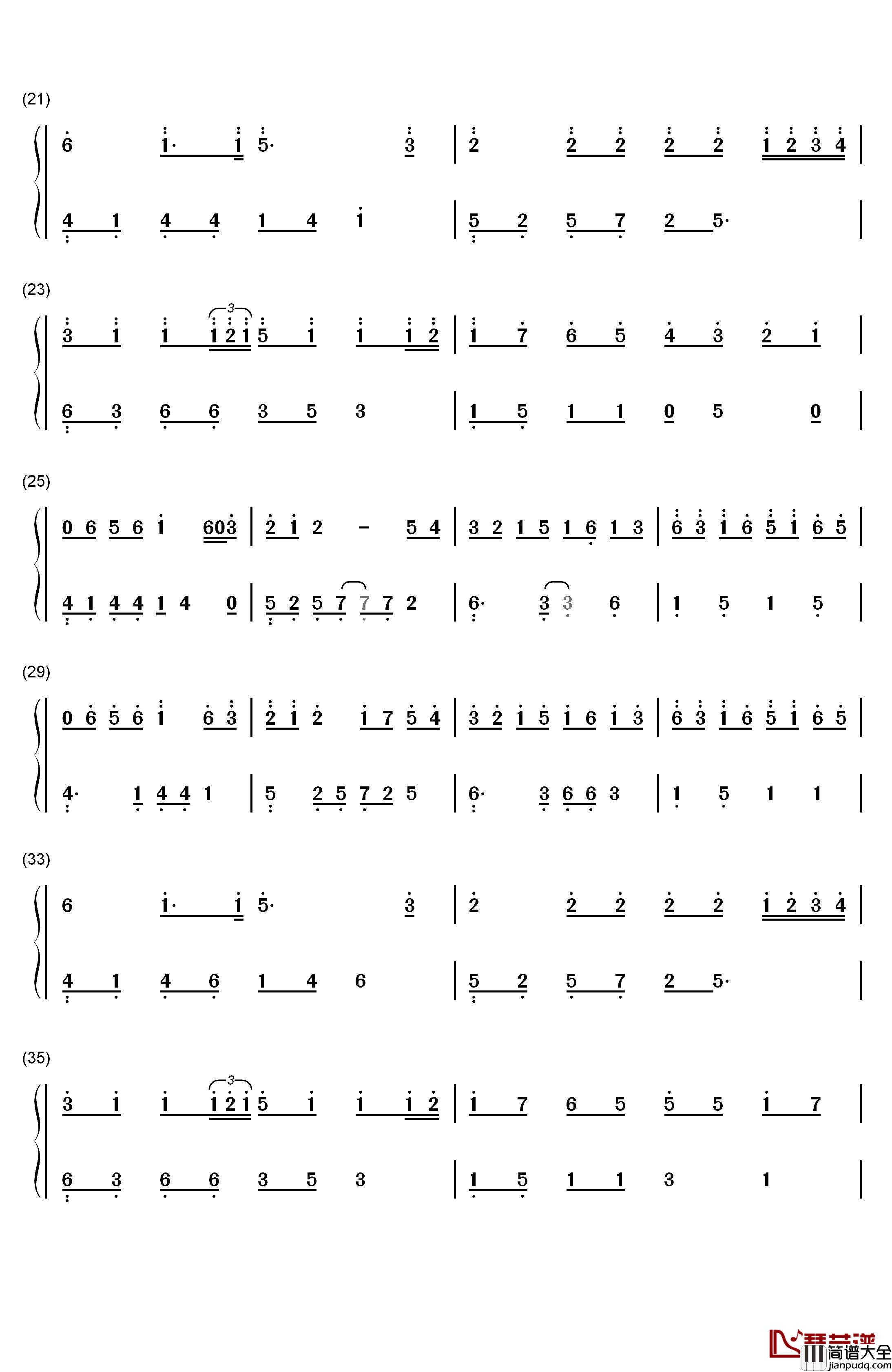 Scary_Monsters_and_Nice_Sprites钢琴简谱_数字双手_Skrillex