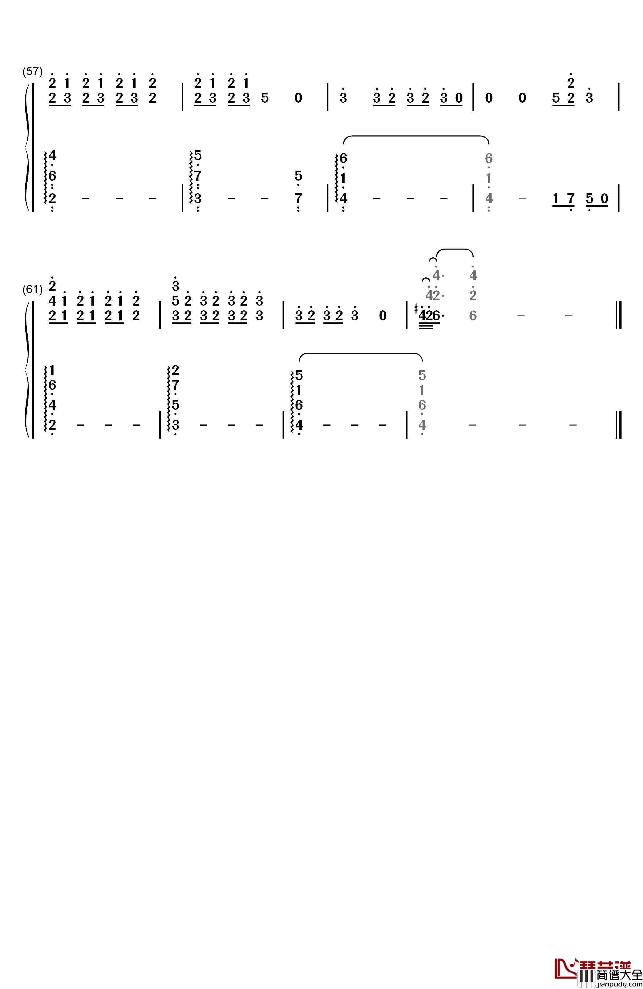 后悔之路钢琴简谱_数字双手_Maple_Story