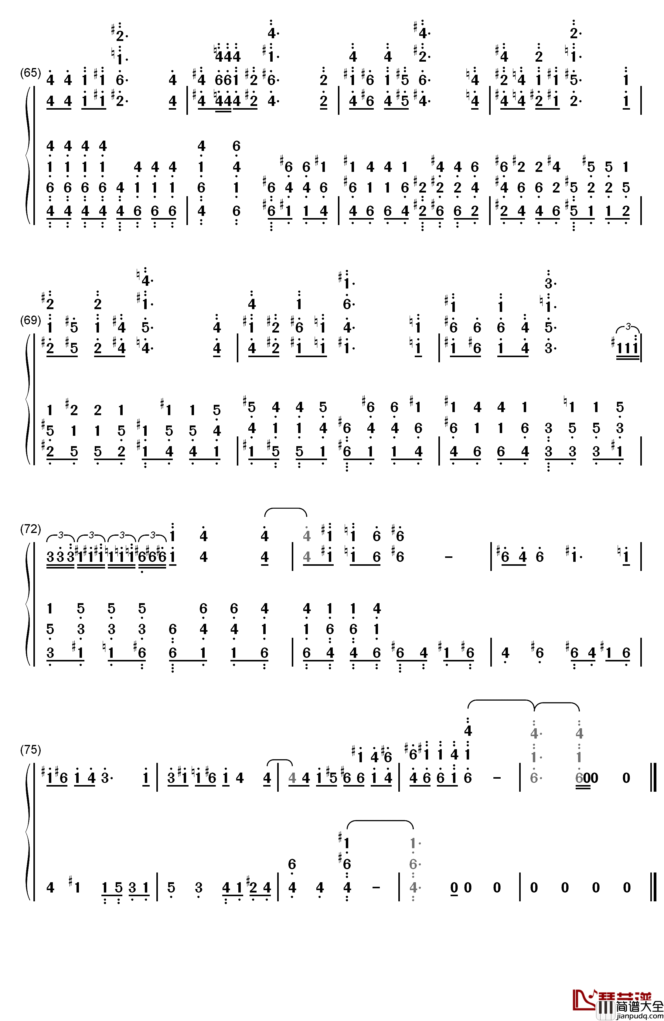 澄镜之水(Still_Waters)钢琴简谱_数字双手_马克西姆_Maksim