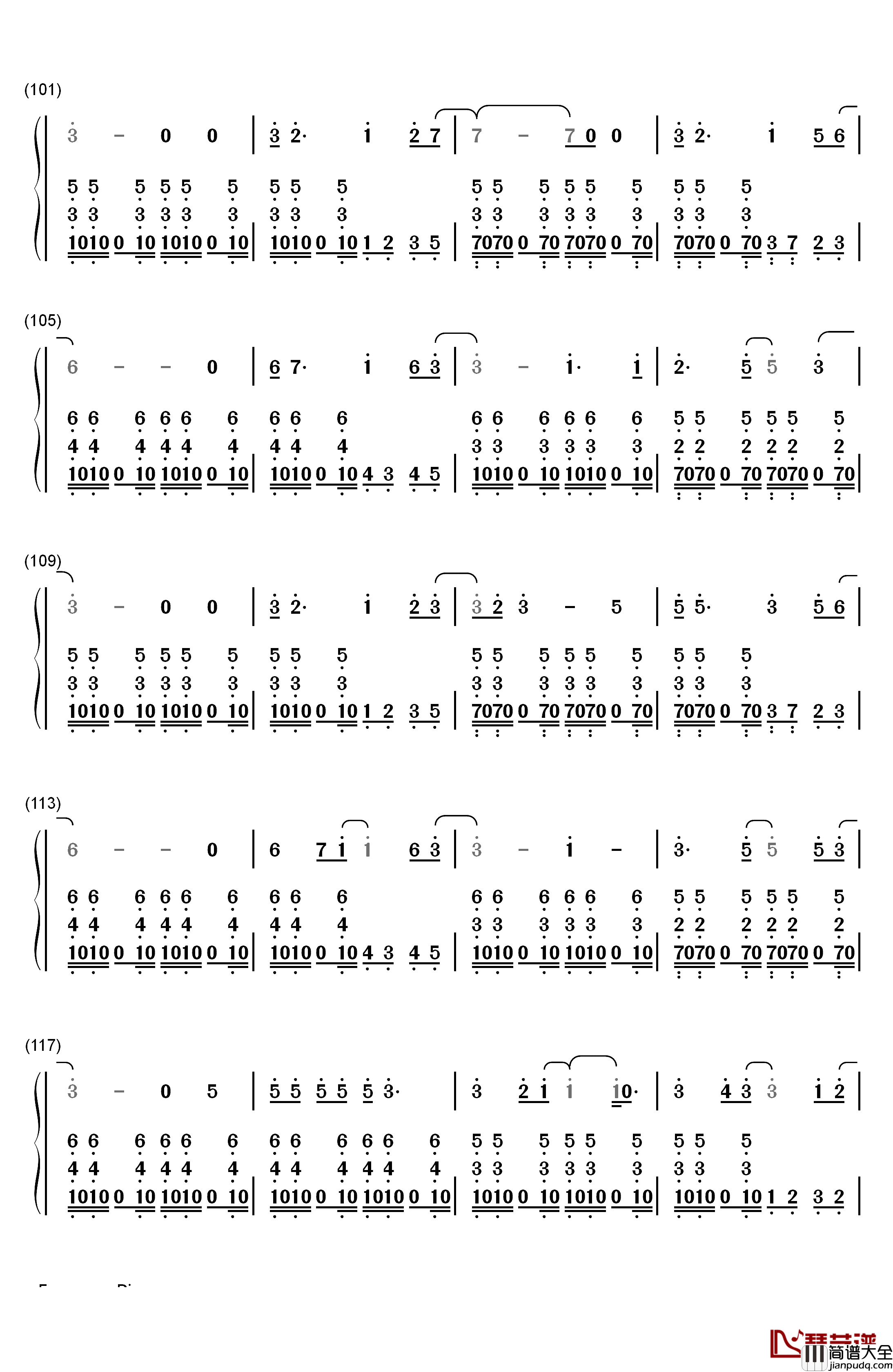 I_Remember_You钢琴简谱_数字双手_Tom_Chaplin