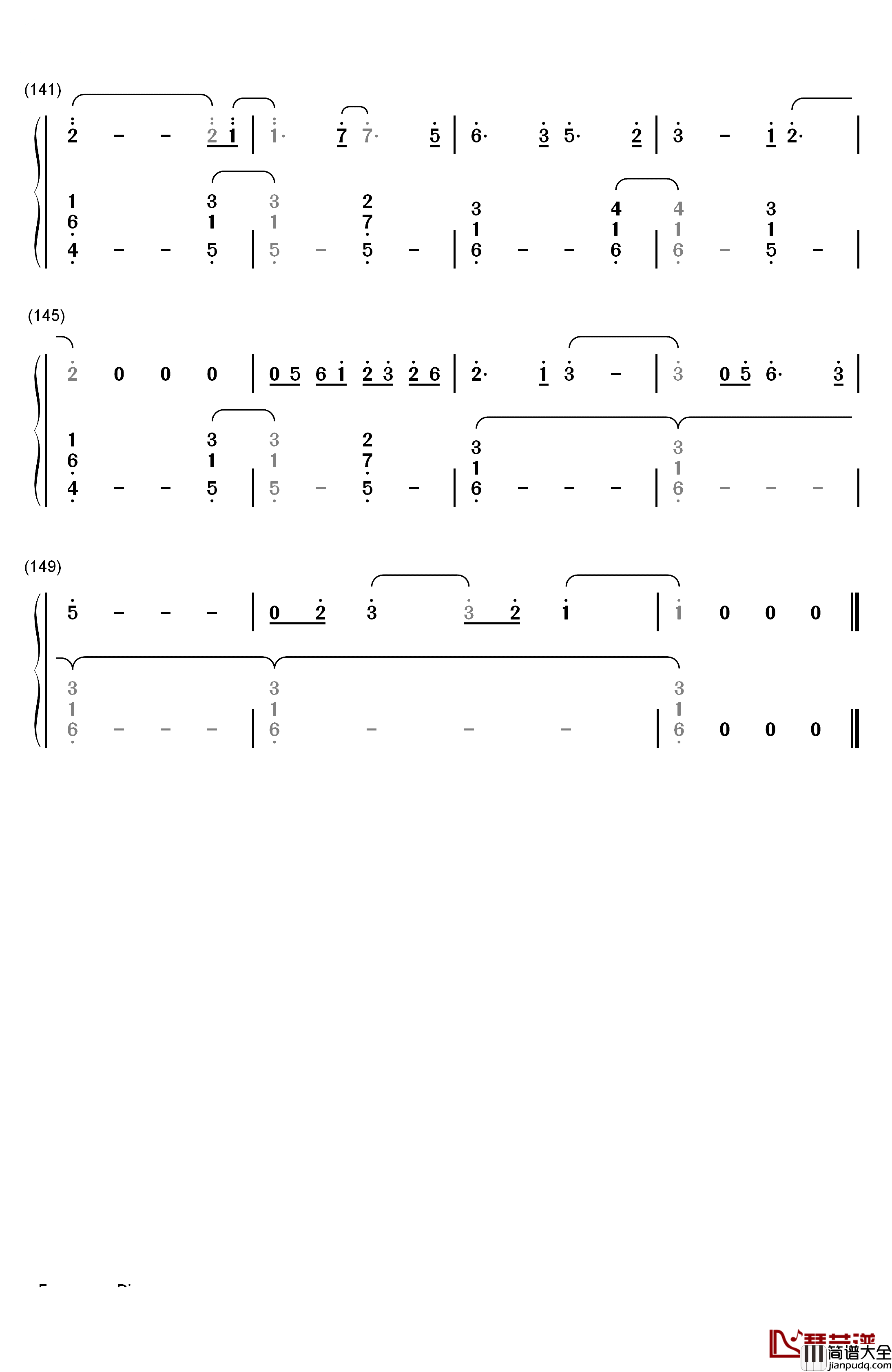 I_Remember_You钢琴简谱_数字双手_Tom_Chaplin