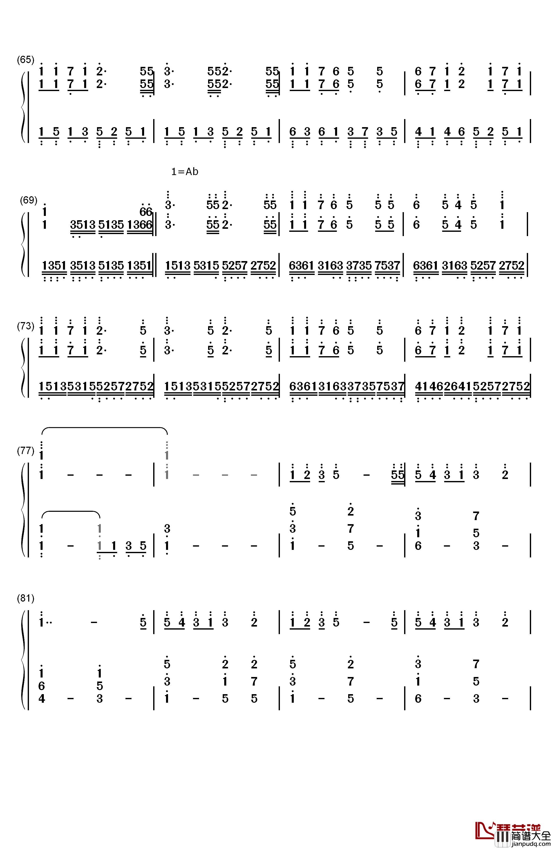心を开いて钢琴简谱_数字双手_ZARD