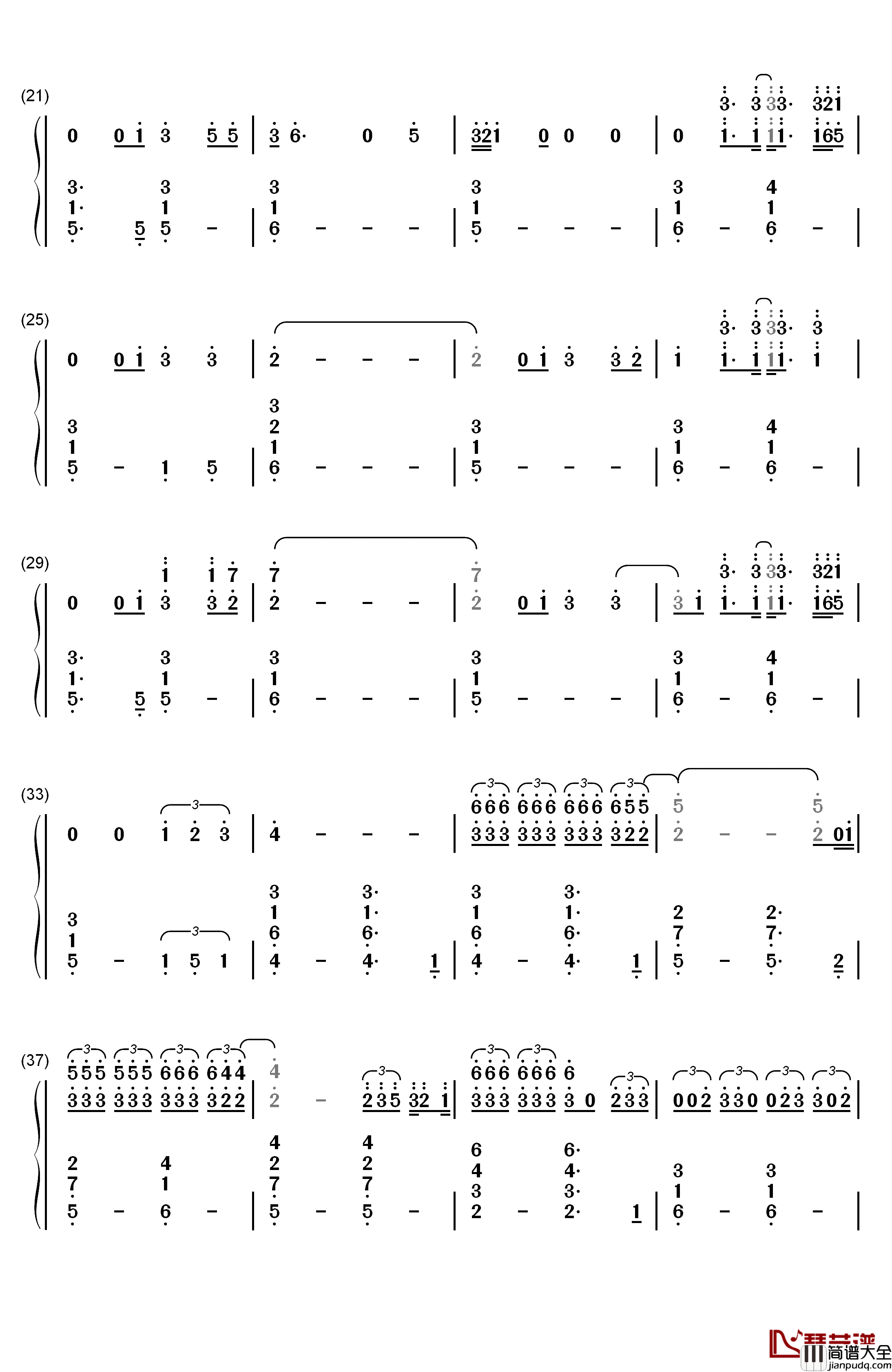 Lemonade钢琴简谱_数字双手_Skylar_Grey
