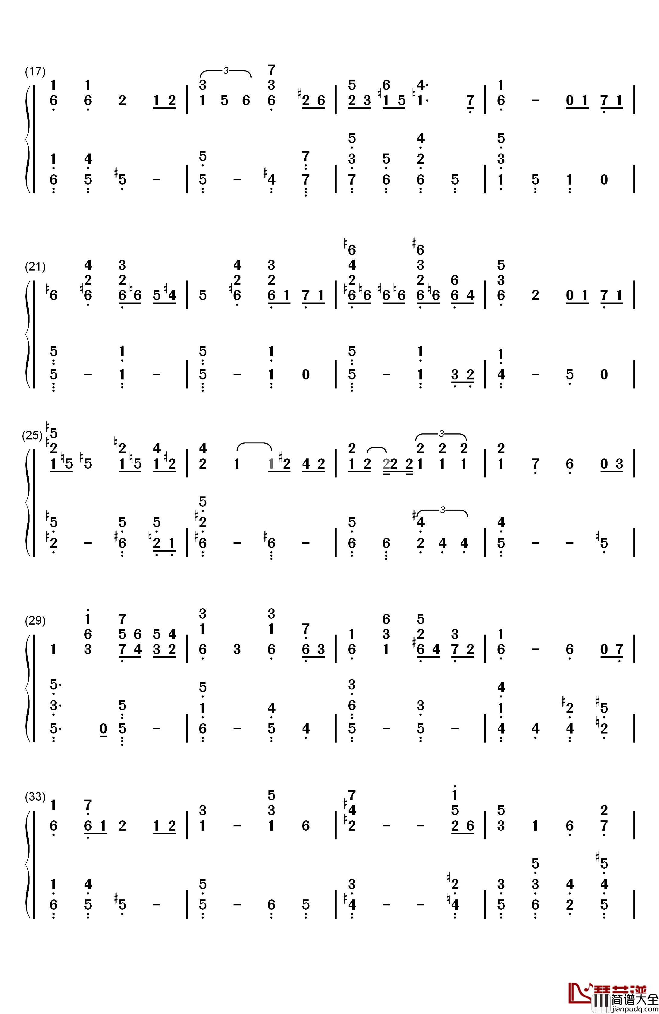 圣诞歌钢琴简谱_数字双手_Classic_Christmas_Music