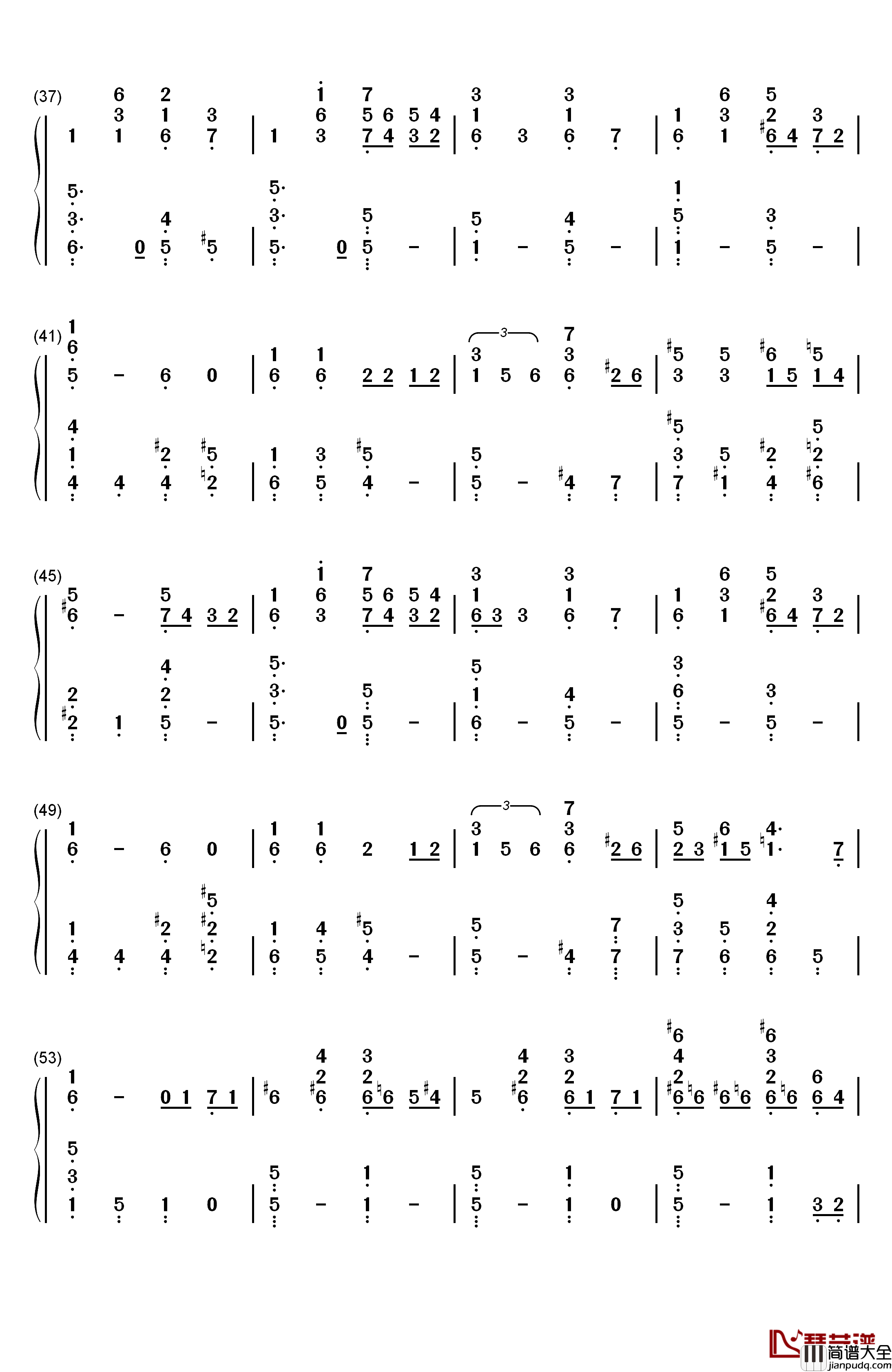 圣诞歌钢琴简谱_数字双手_Classic_Christmas_Music