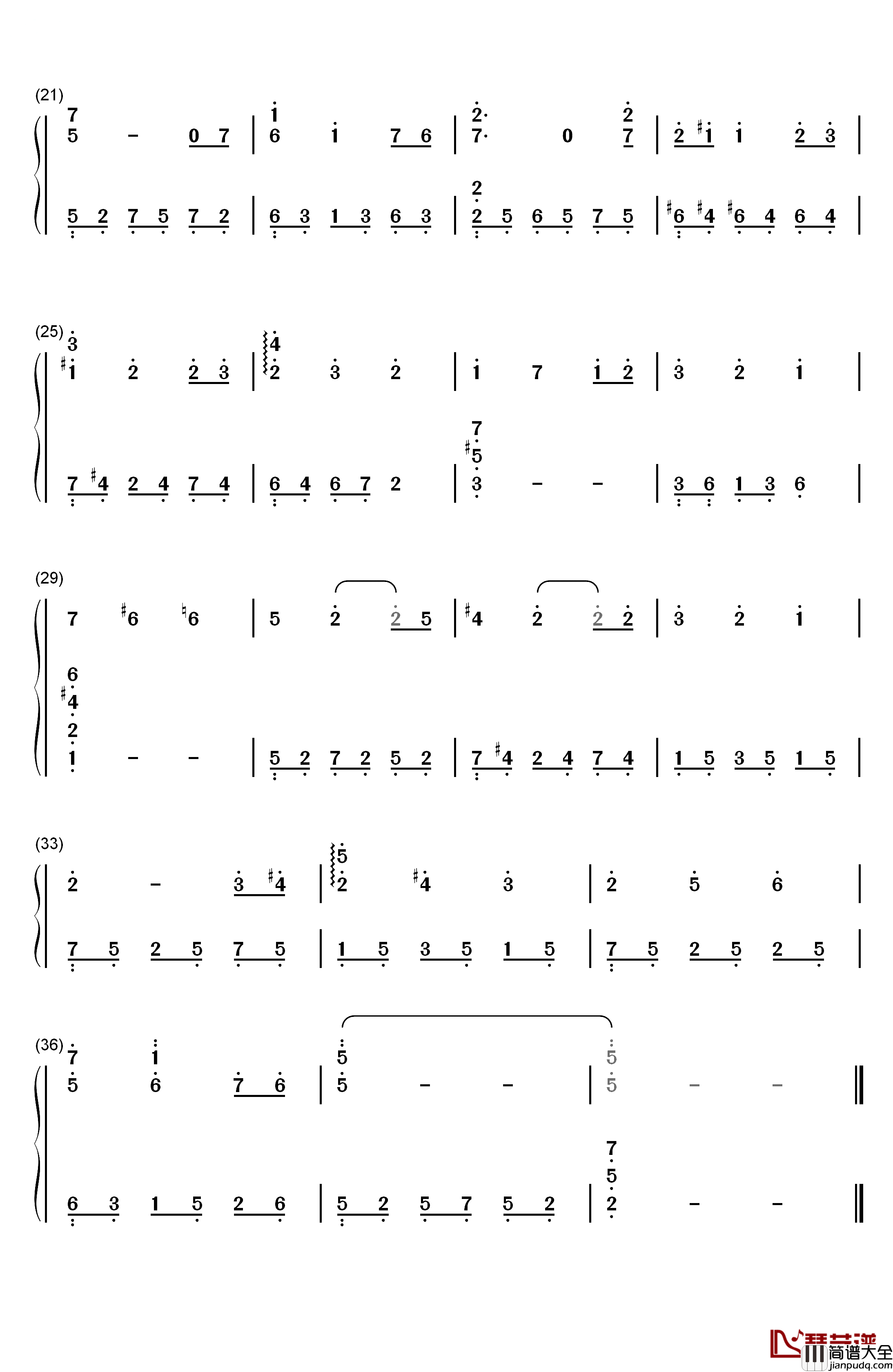 重新开始钢琴简谱_数字双手_久石让__Joe_Hisaishi_宫崎骏