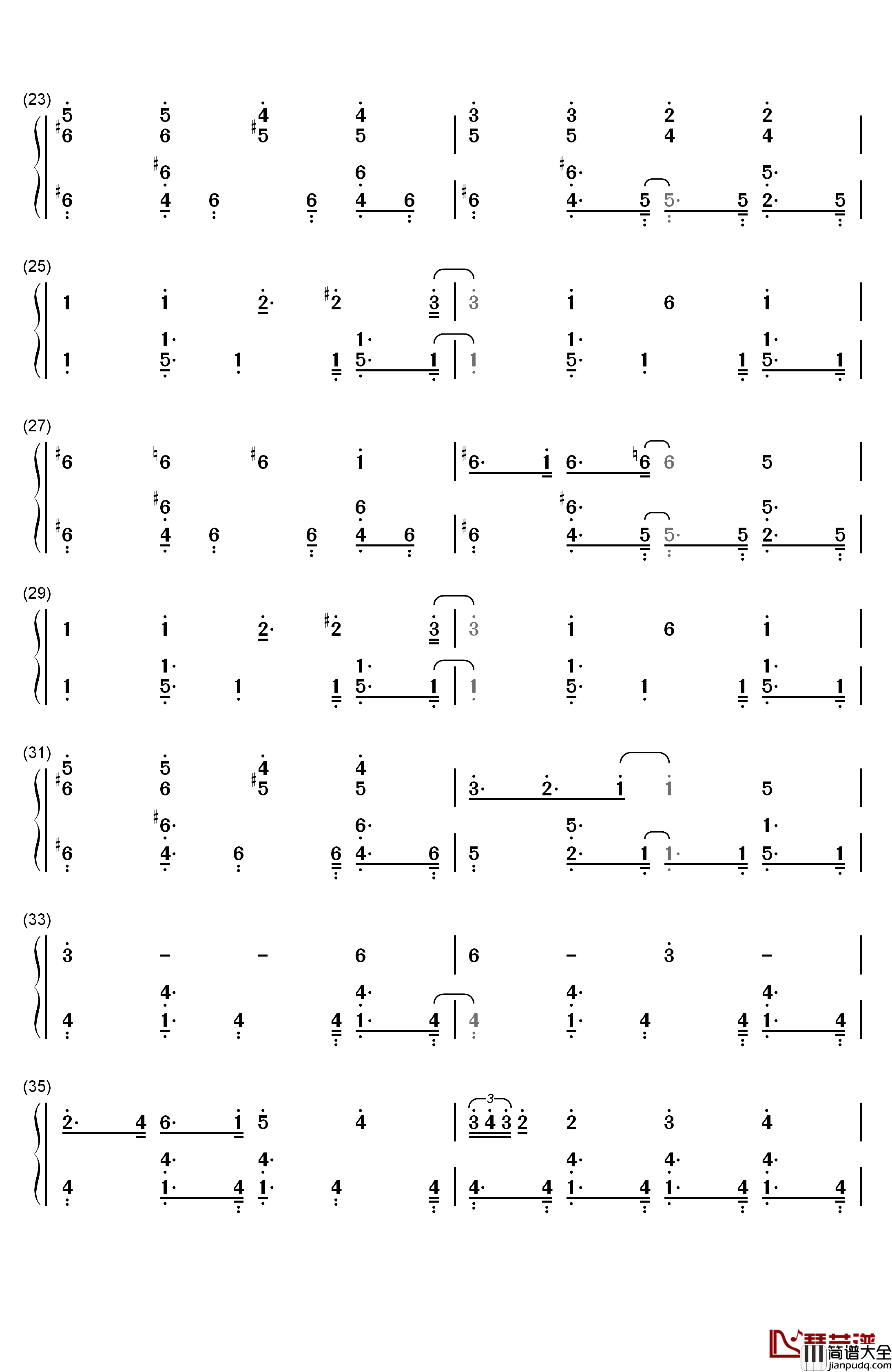 Moon_Night_Party钢琴简谱_数字双手_初音ミク