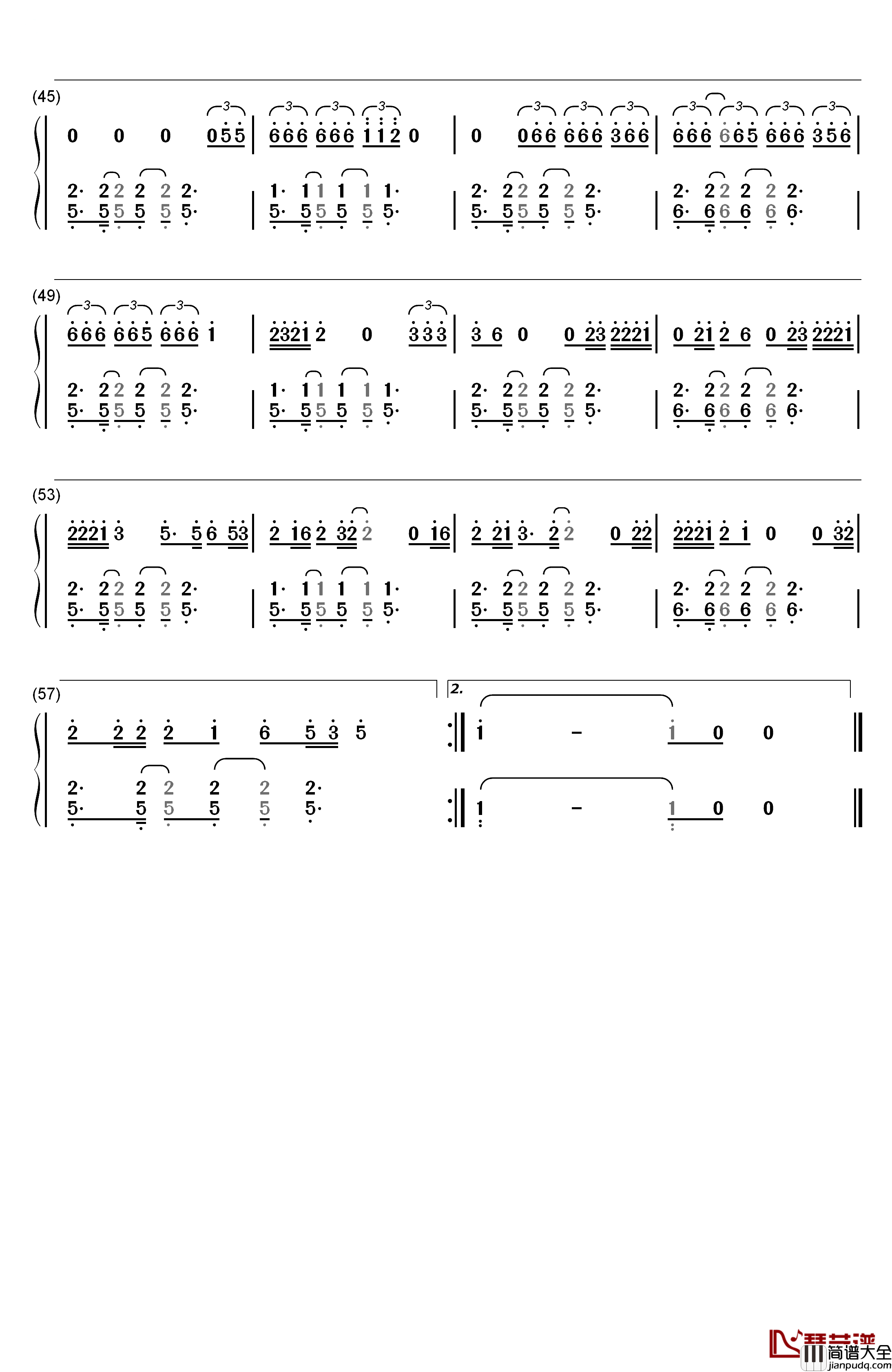 Needed_Me钢琴简谱_数字双手_Rihanna_R3hab