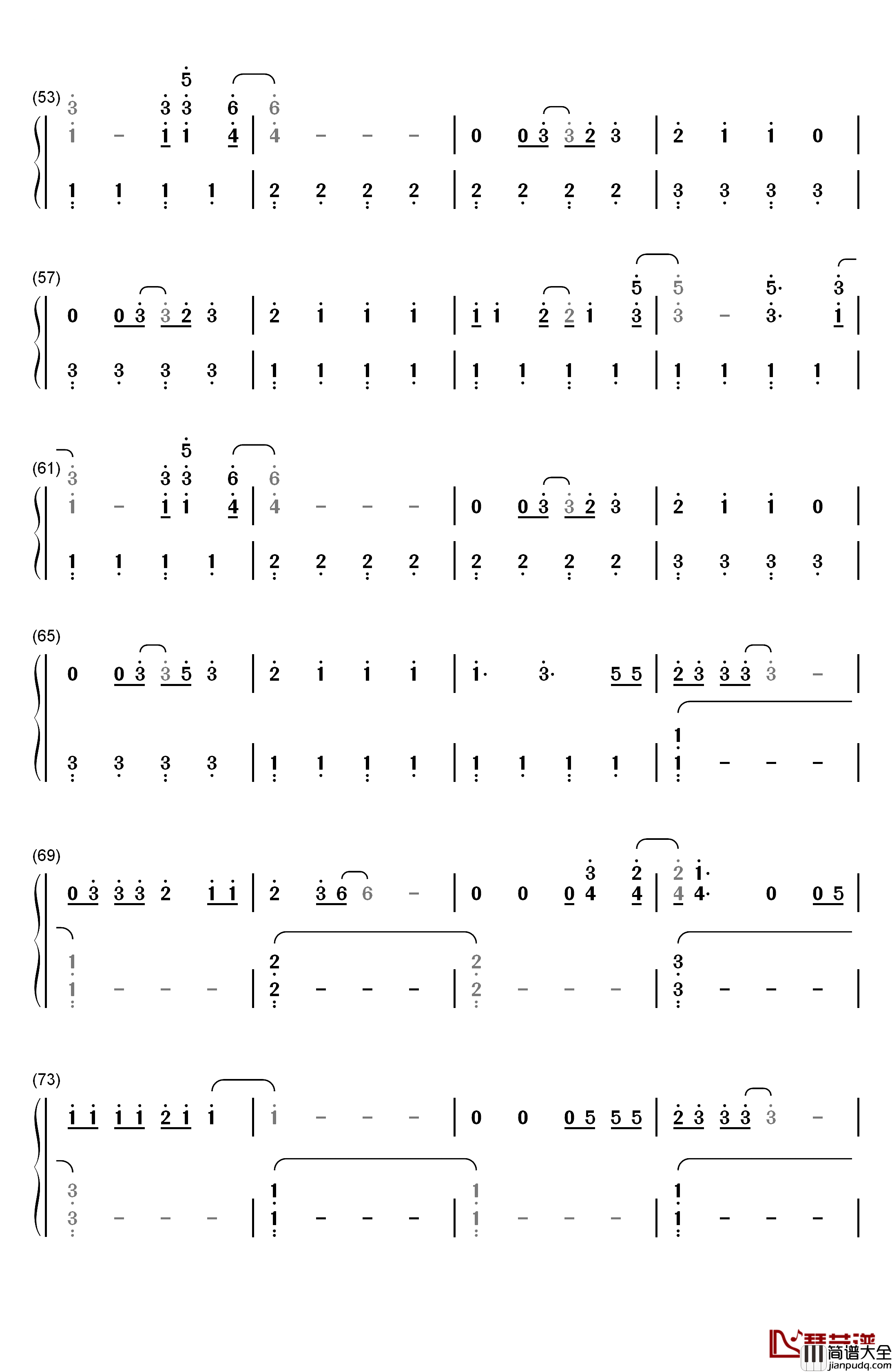 Marry_You_钢琴简谱_数字双手_Bruno_Mars