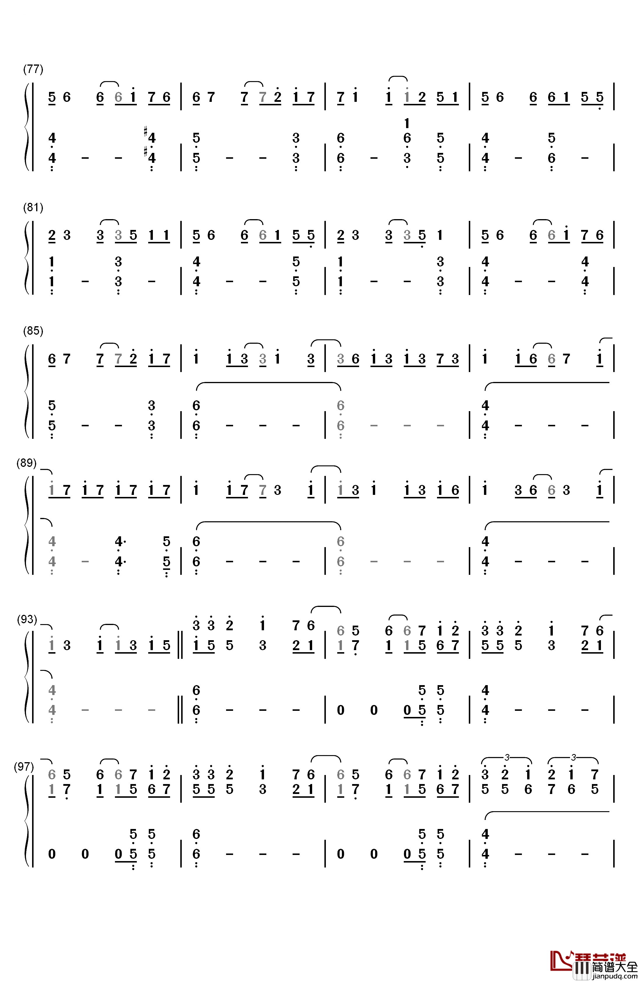 叶飞色舞Colors_and_Dance钢琴简谱_数字双手_George_Winston
