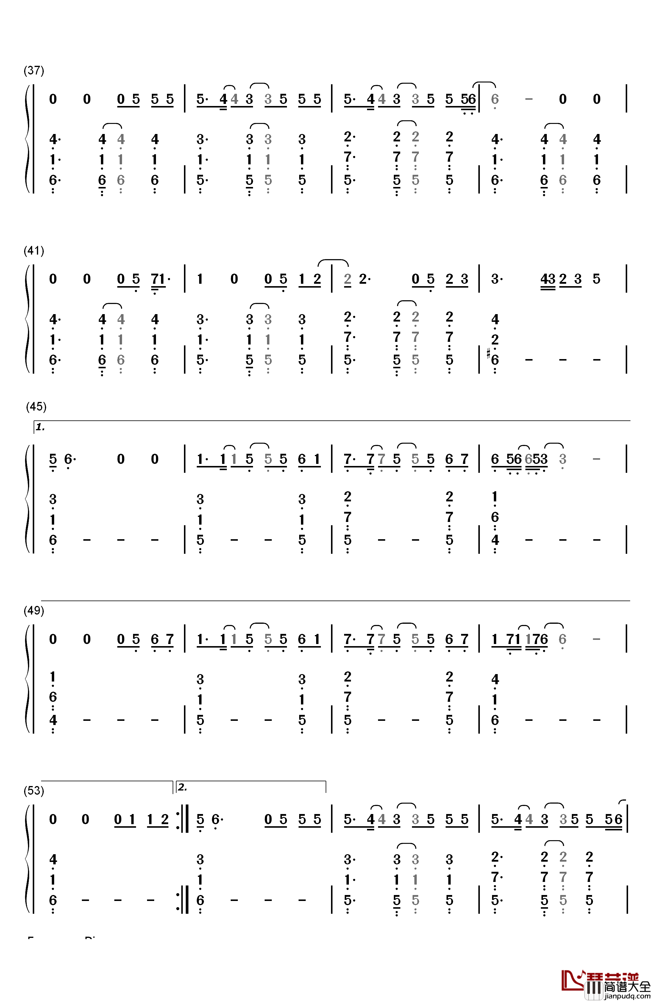 Better_Way钢琴简谱_数字双手_Tom_Chaplin