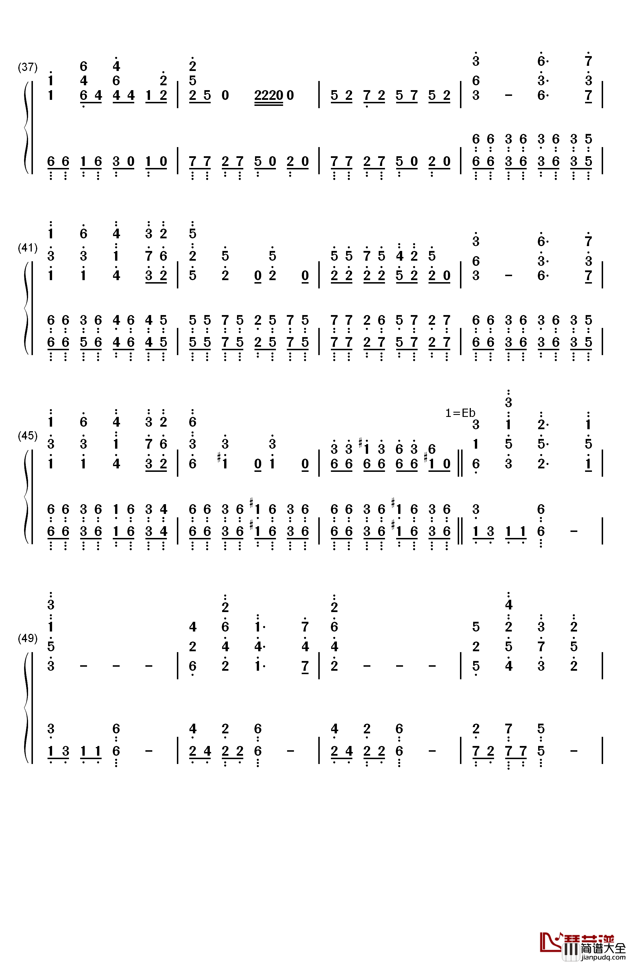 云宫迅音钢琴简谱_数字双手_许镜清
