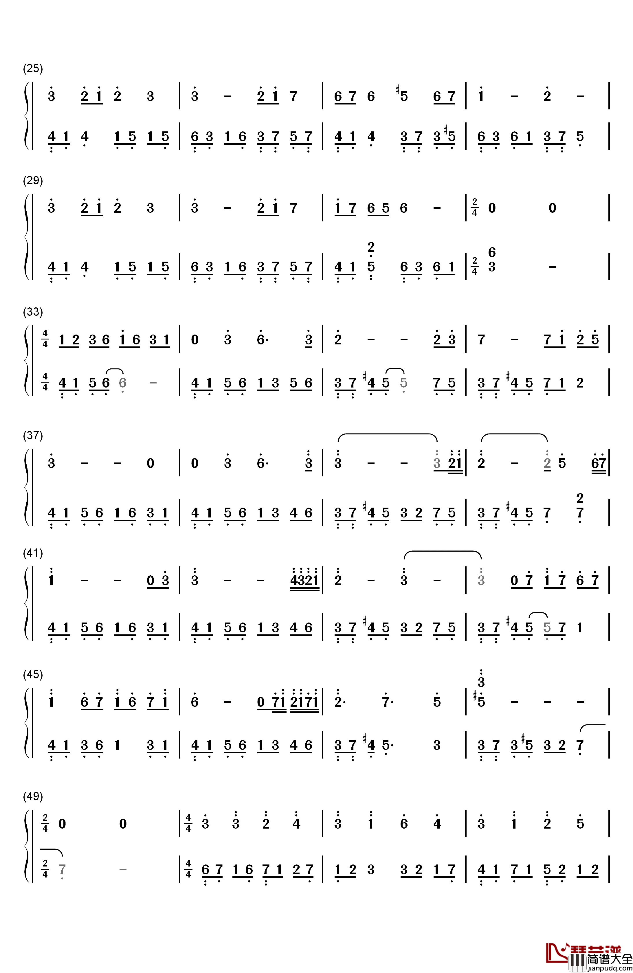 Crossing_Over钢琴简谱_数字双手_神思者