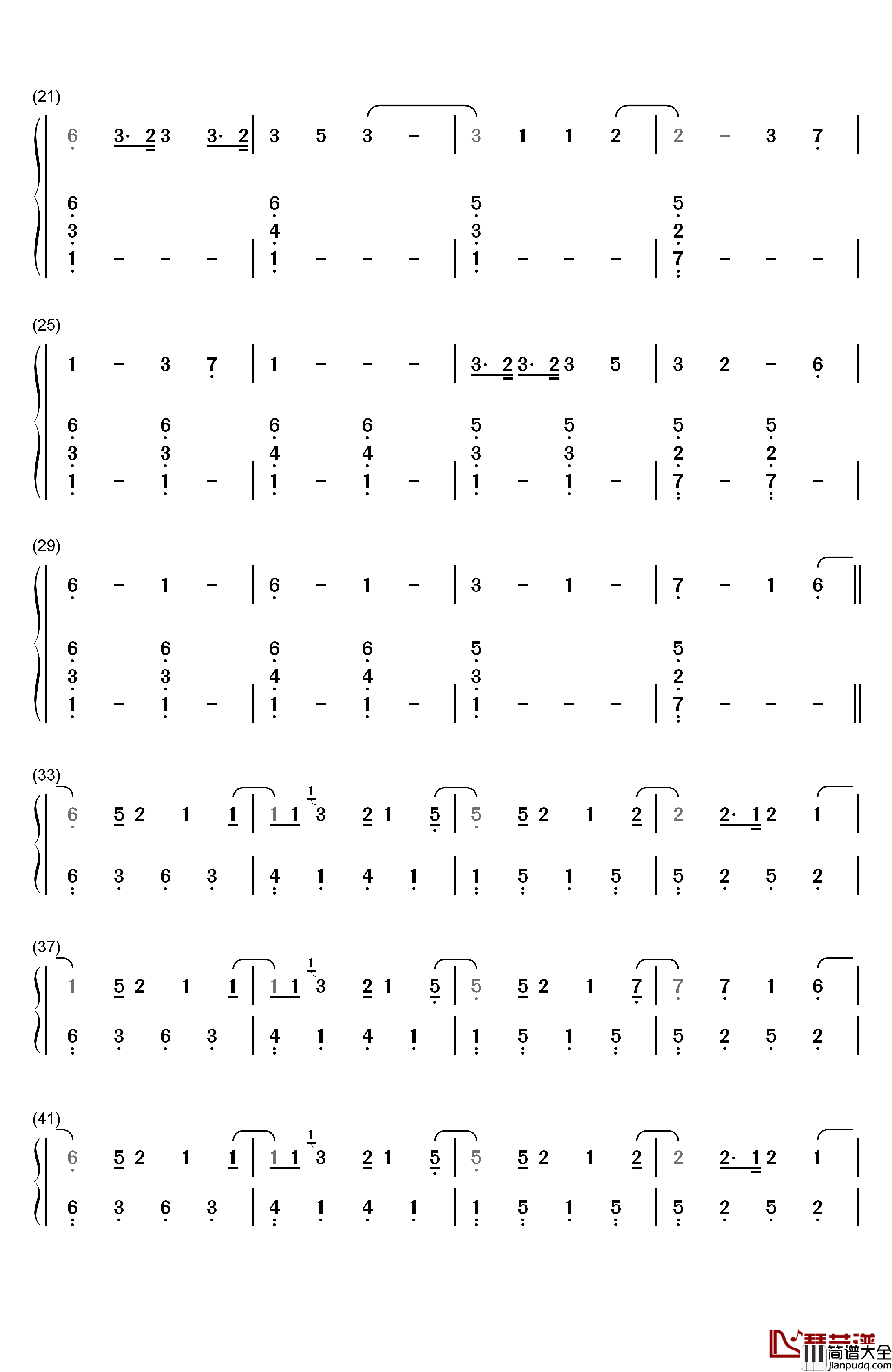 The_Ocean钢琴简谱_数字双手_Mike_Perry