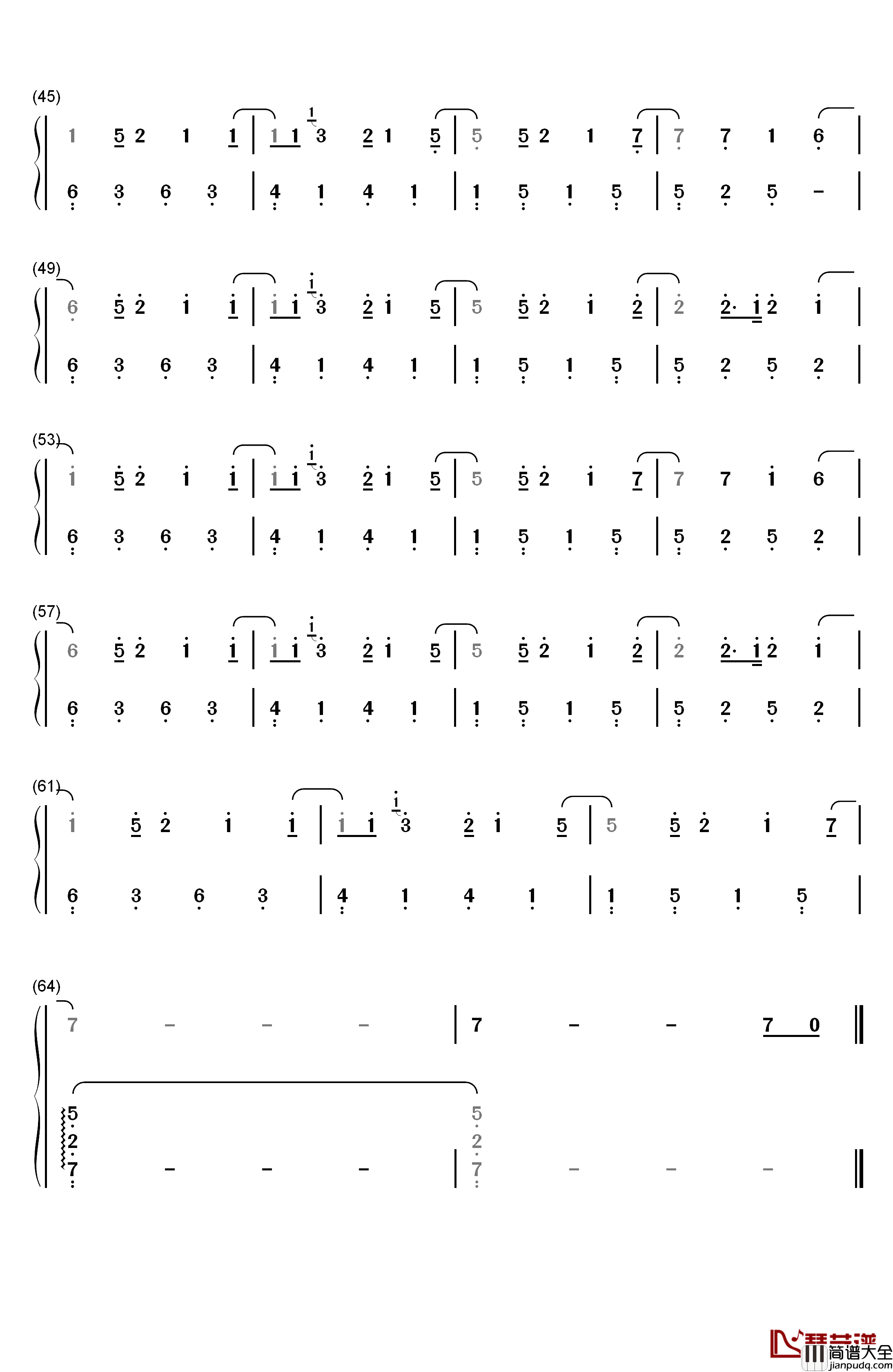 The_Ocean钢琴简谱_数字双手_Mike_Perry