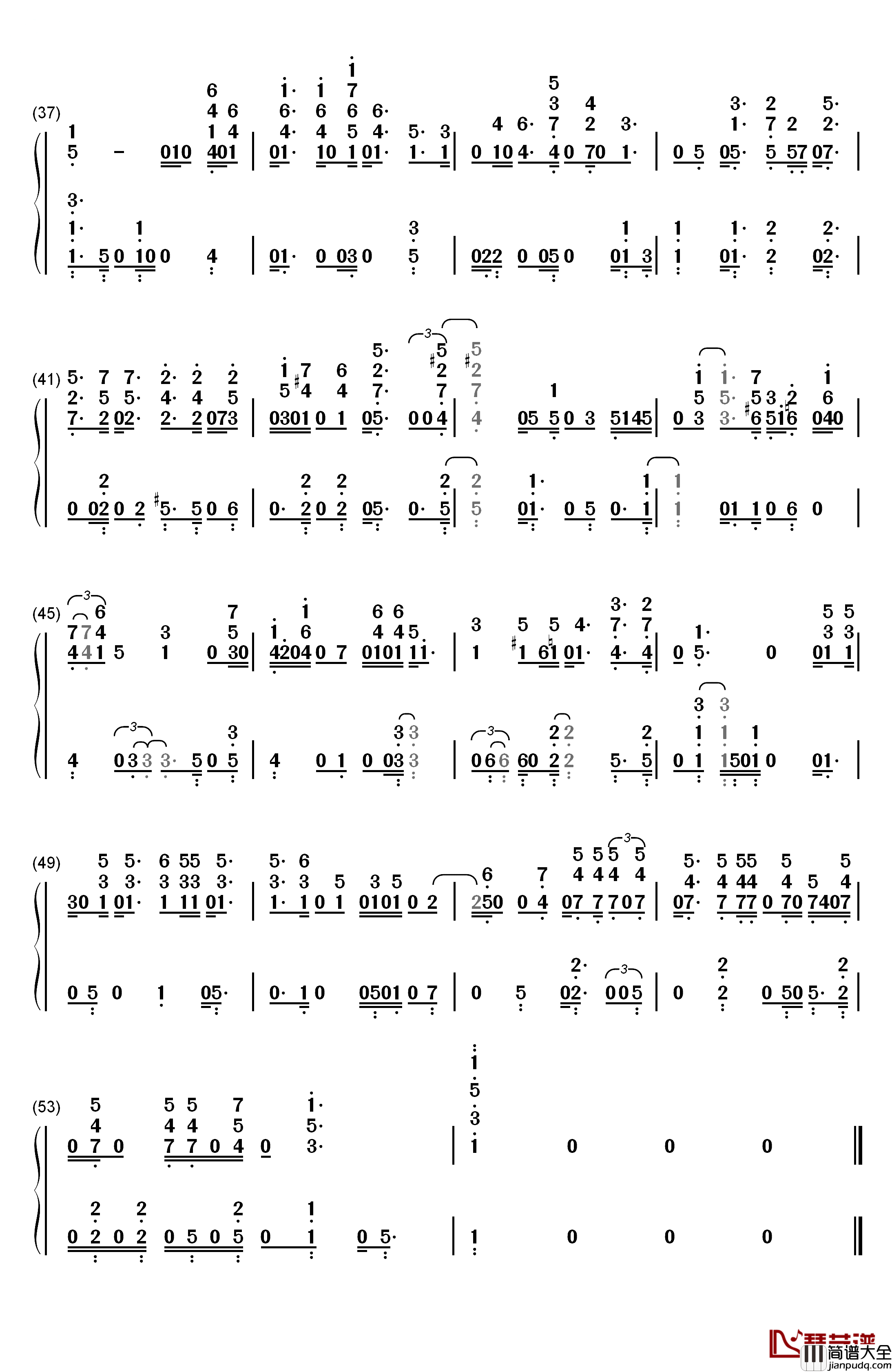 Frosty_the_Snowman钢琴简谱_数字双手_Gene_Autry_&_The_Cass_County_Boys