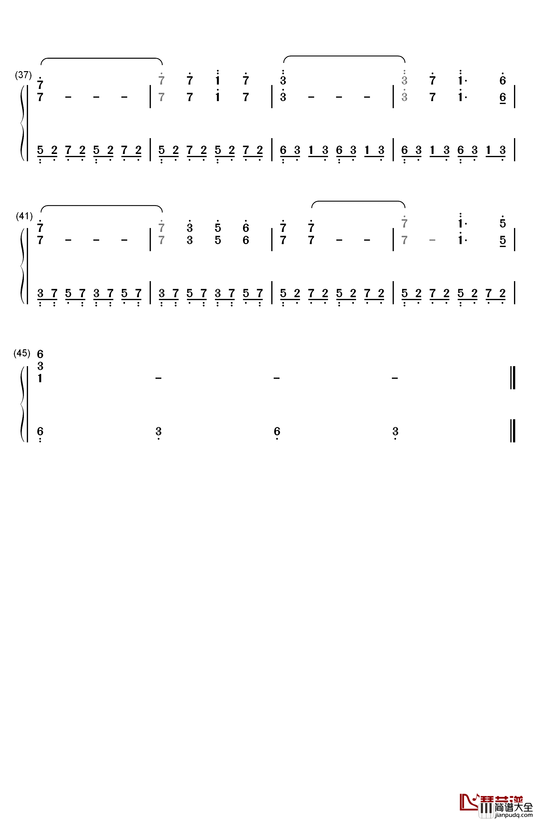 Misty_Mountains_Cold钢琴简谱_数字双手_The_Hobbit