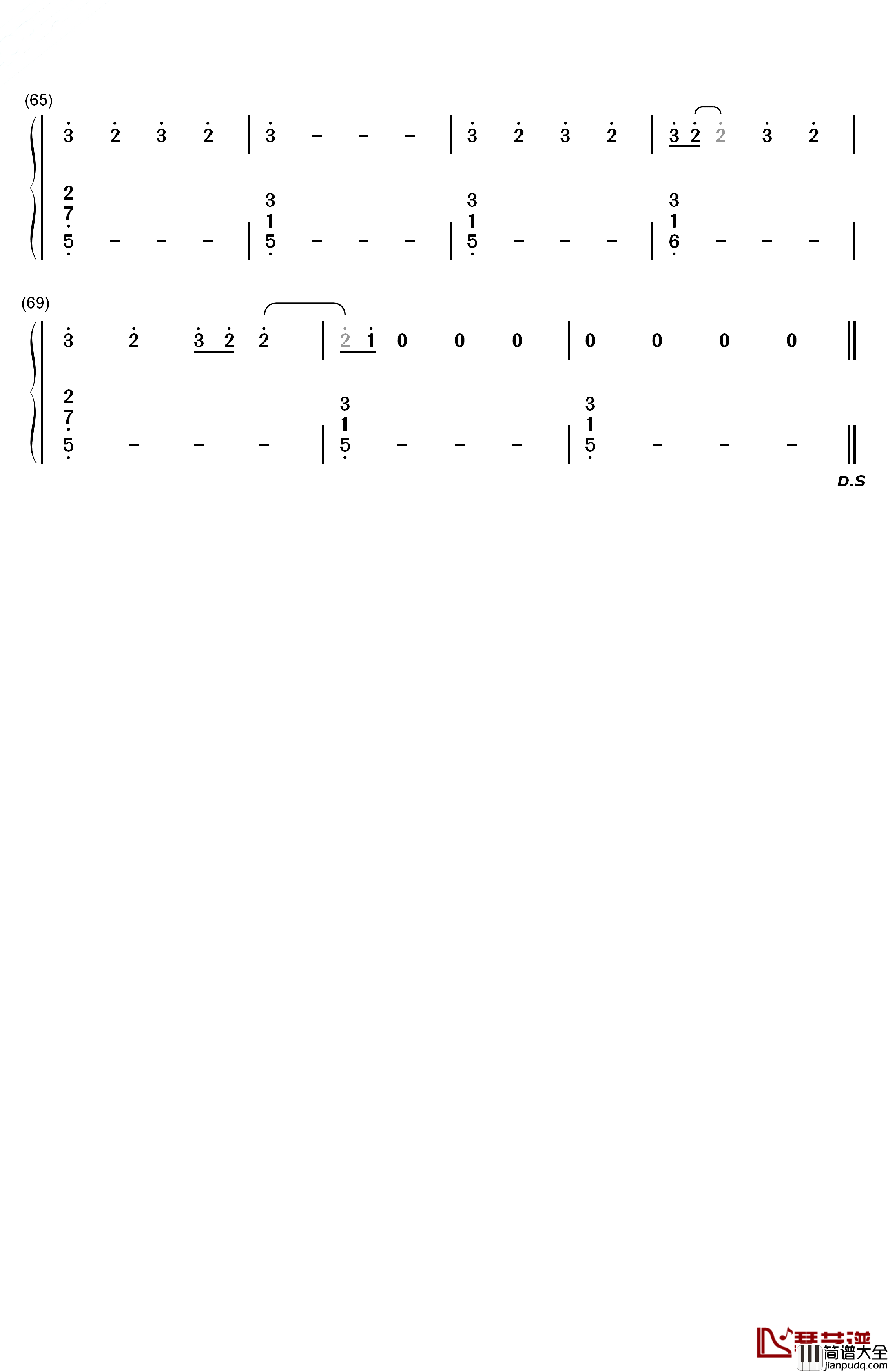 Riptide钢琴简谱_数字双手_Vance_Joy