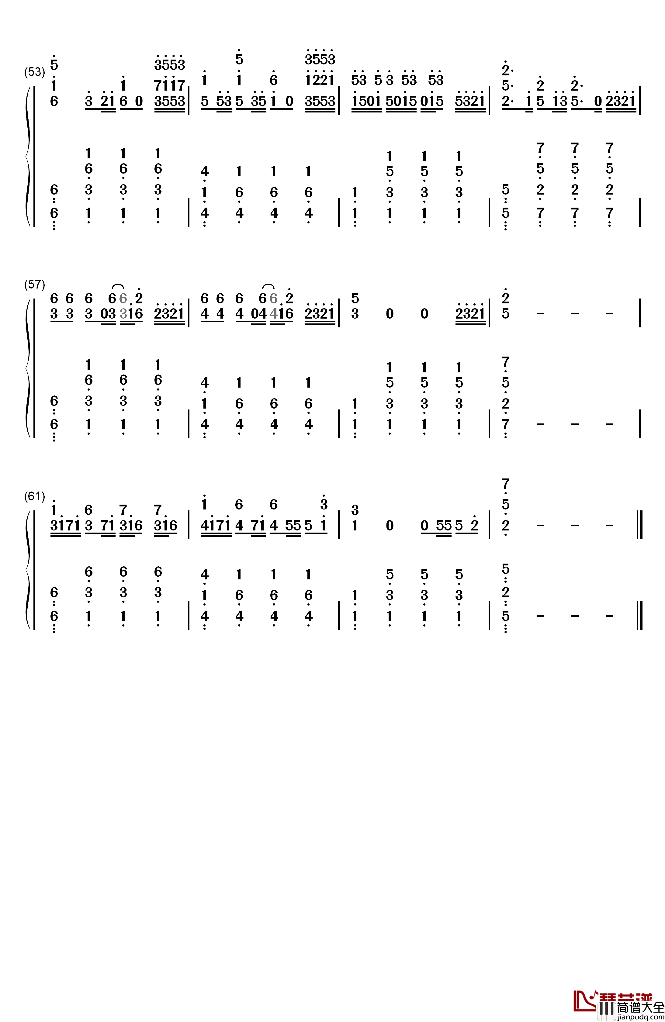 Try钢琴简谱_数字双手_Colbie_Caillat