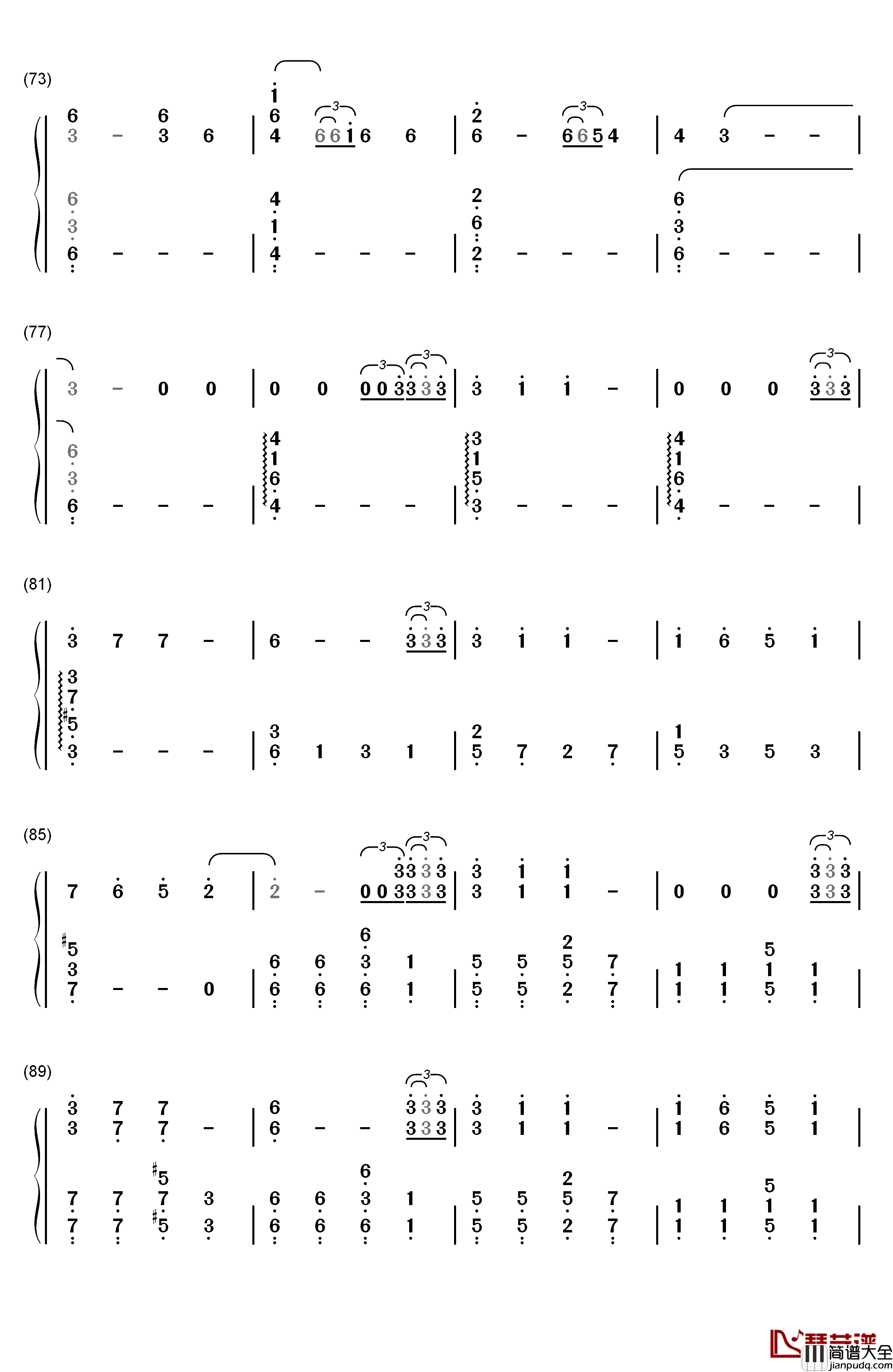 Stressed_Out钢琴简谱_数字双手_Twenty_One_Pilots