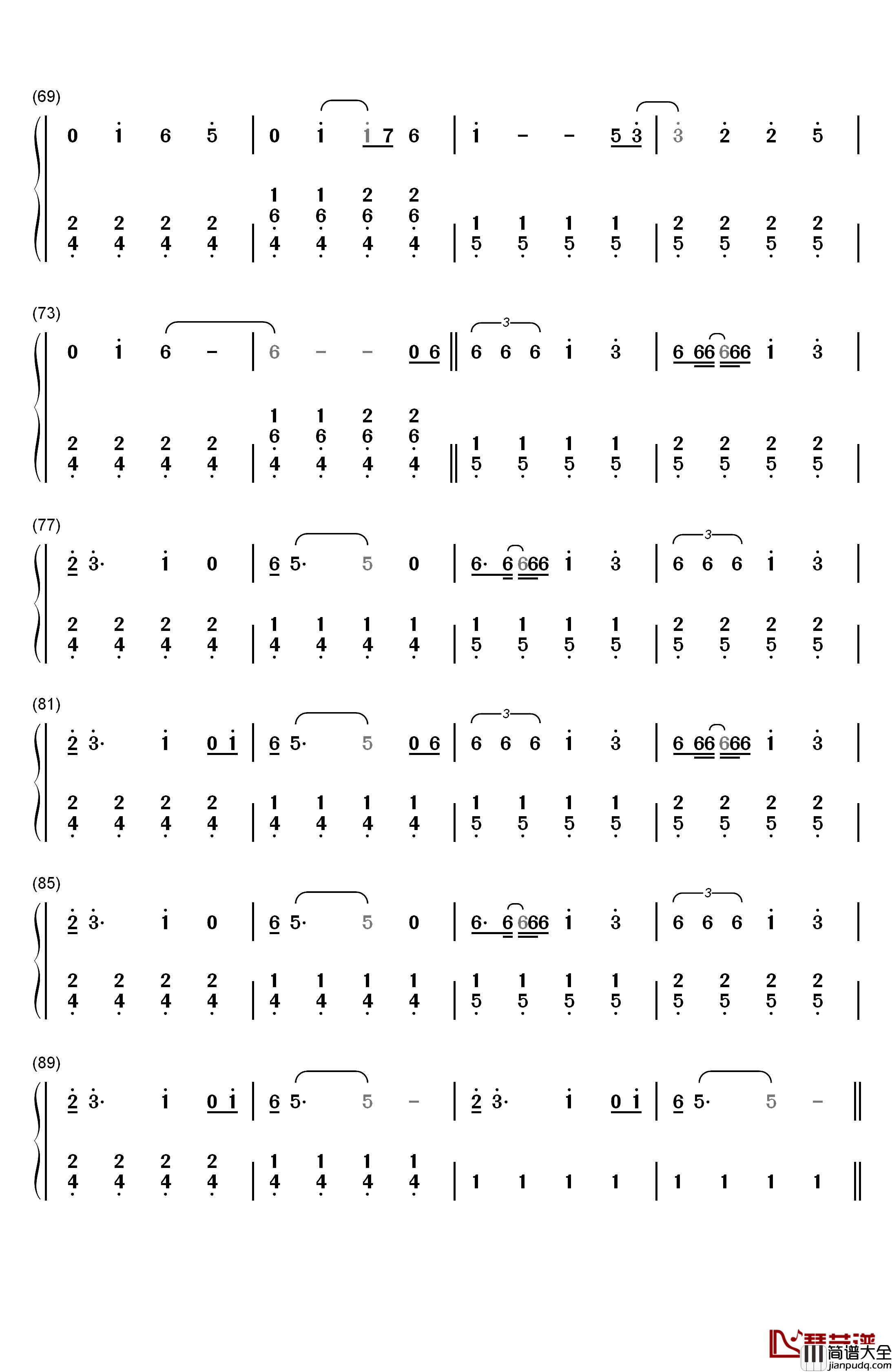 Wildest_Dreams钢琴简谱_数字双手_Taylor_Swift