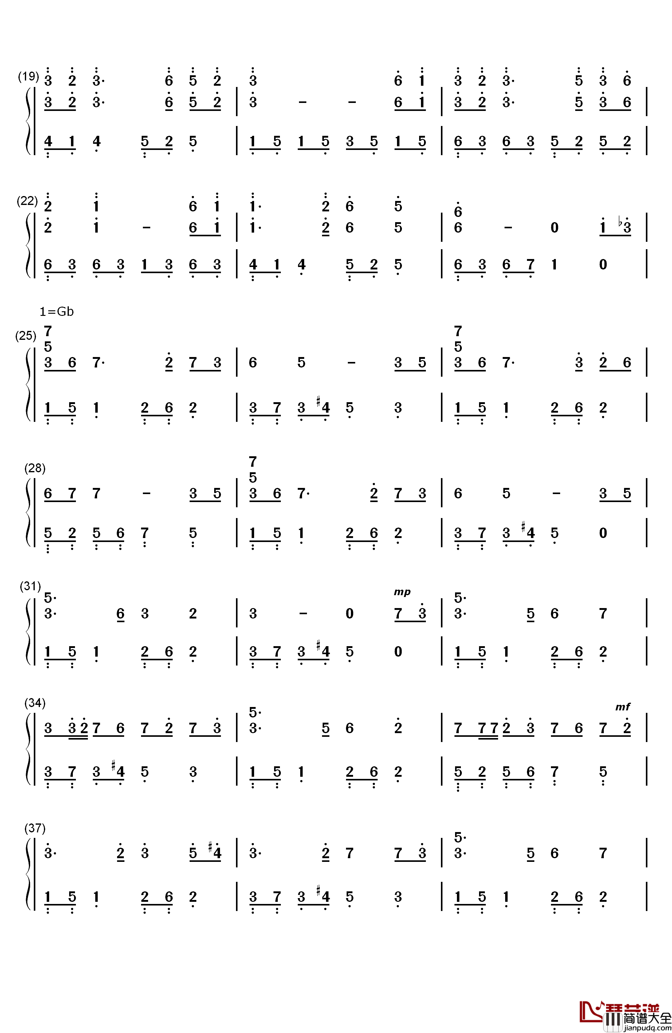 风居住的街道纯钢琴曲钢琴简谱_数字双手_矶村由纪子