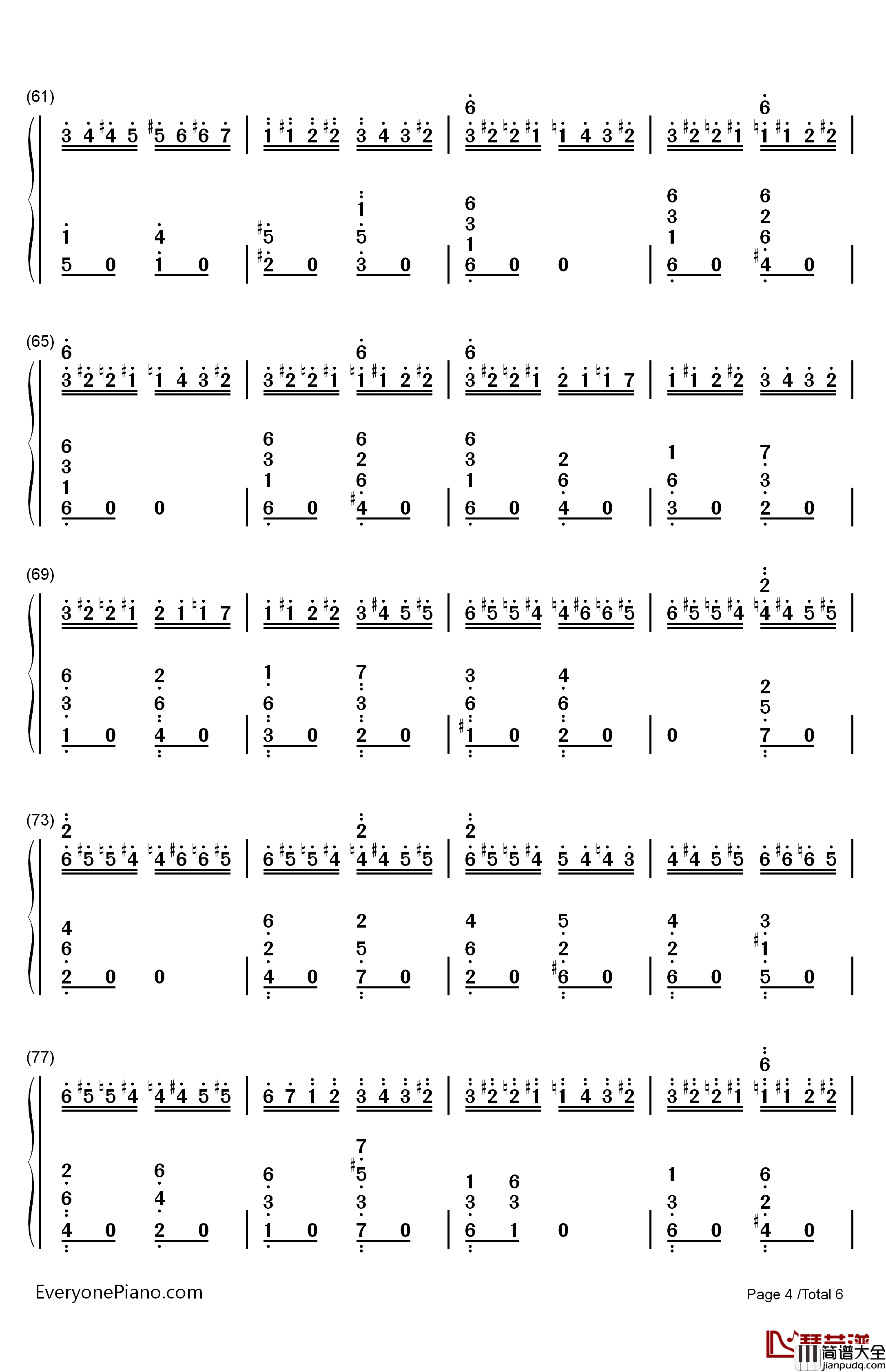 野蜂飞舞钢琴简谱_数字双手_马克西姆