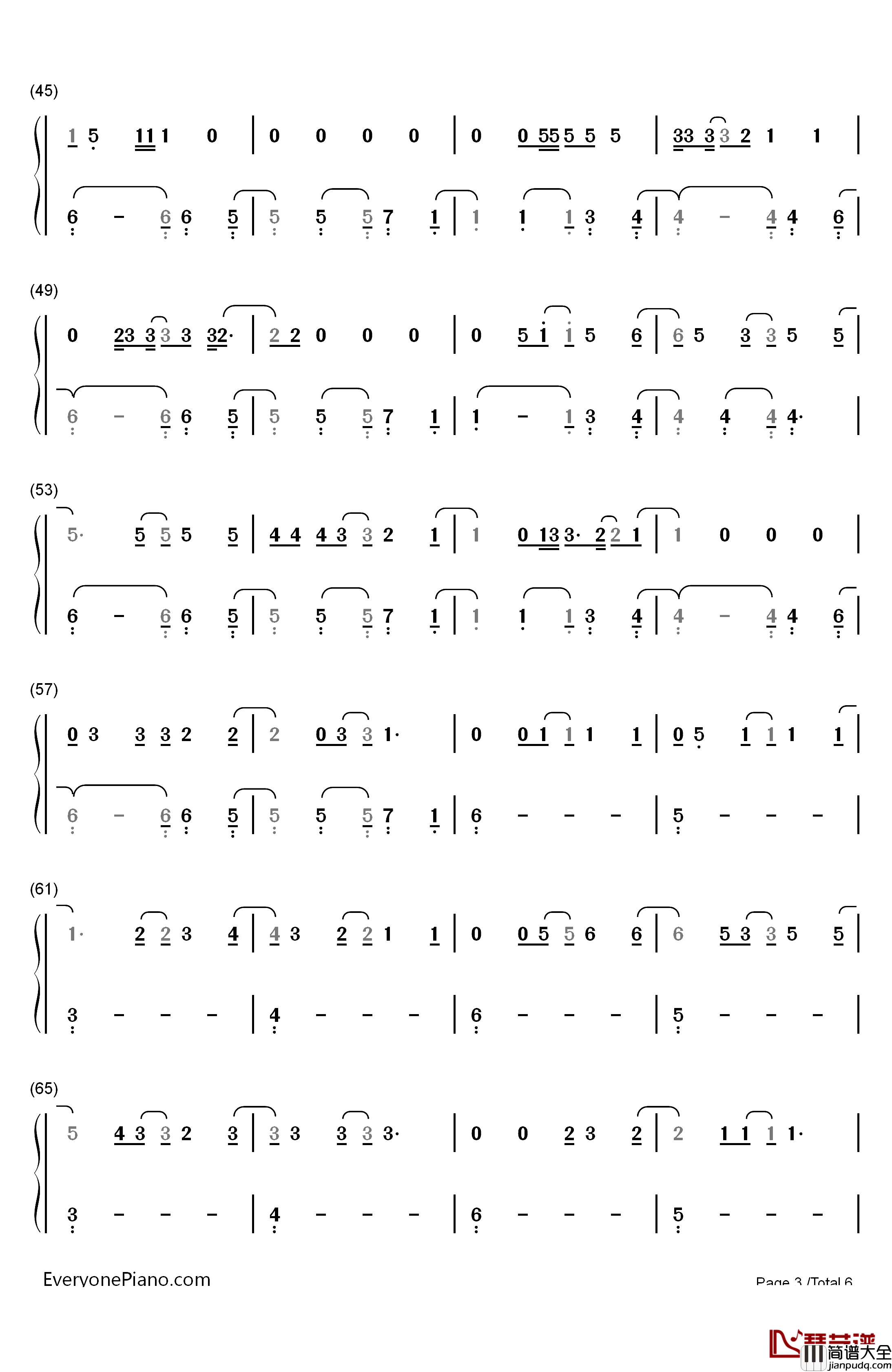 Castle_On_The_Hill钢琴简谱_数字双手_Ed_Sheeran