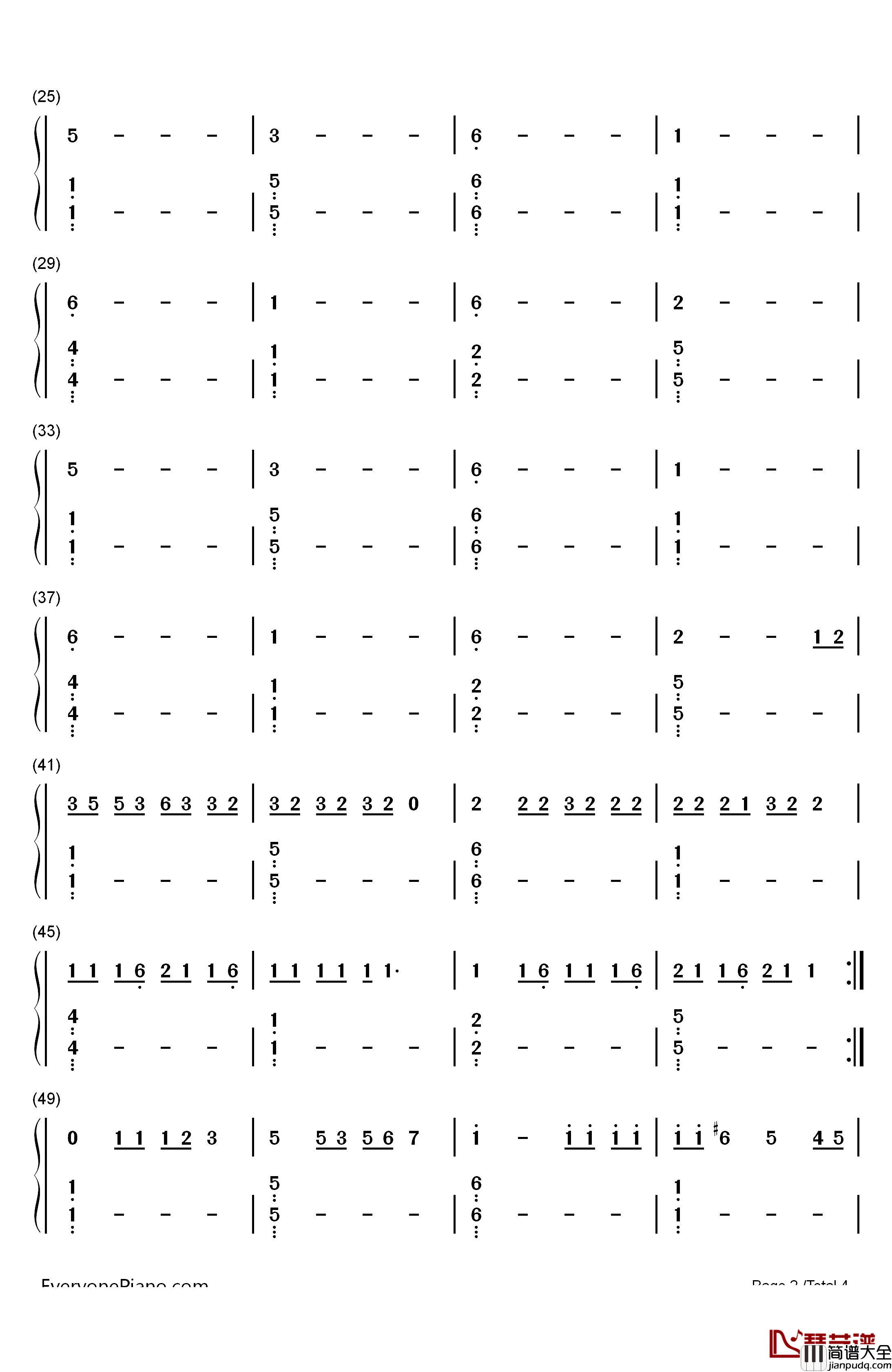 Bad_Things钢琴简谱_数字双手_MGK_Camila_Cabello